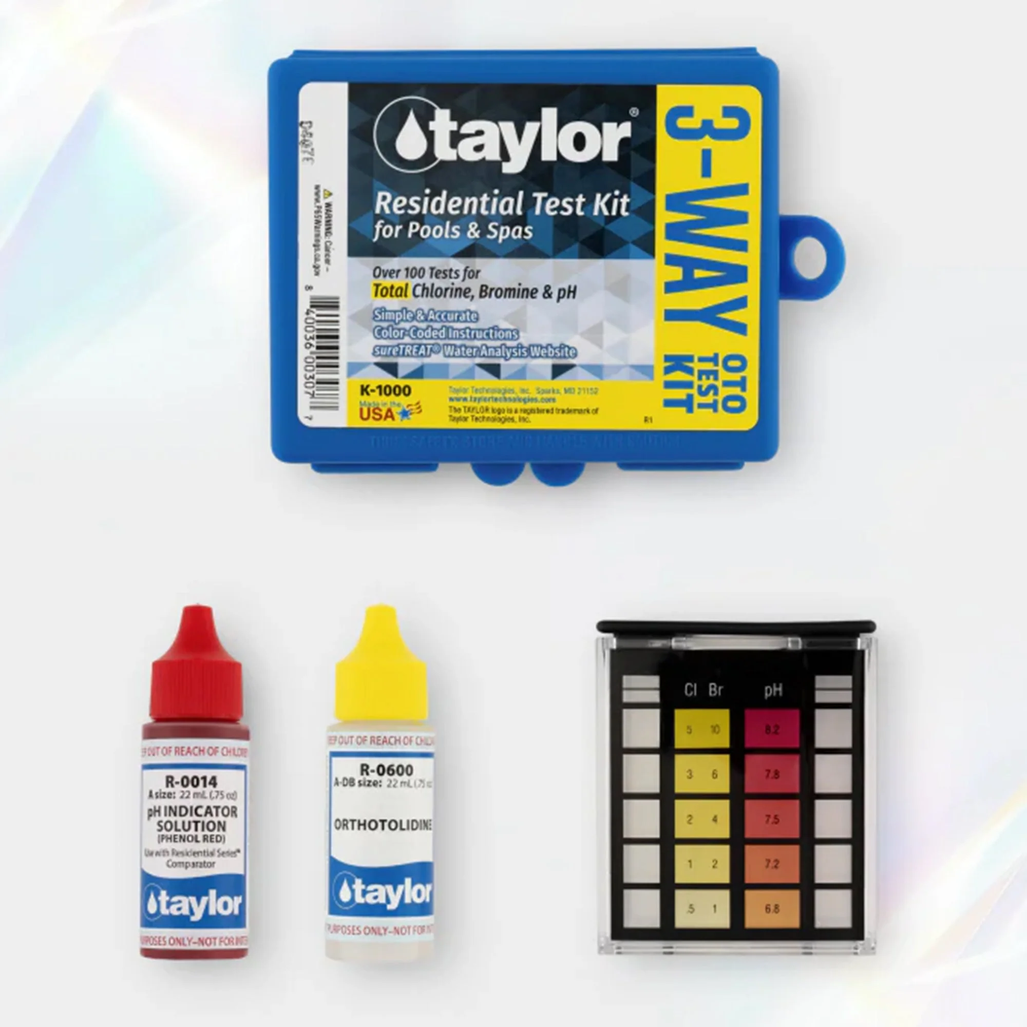 Taylor K-1000 Basic Residential OT DPD Swimming Pool & Spa Test Kit 3-Way K1000 - Image 8