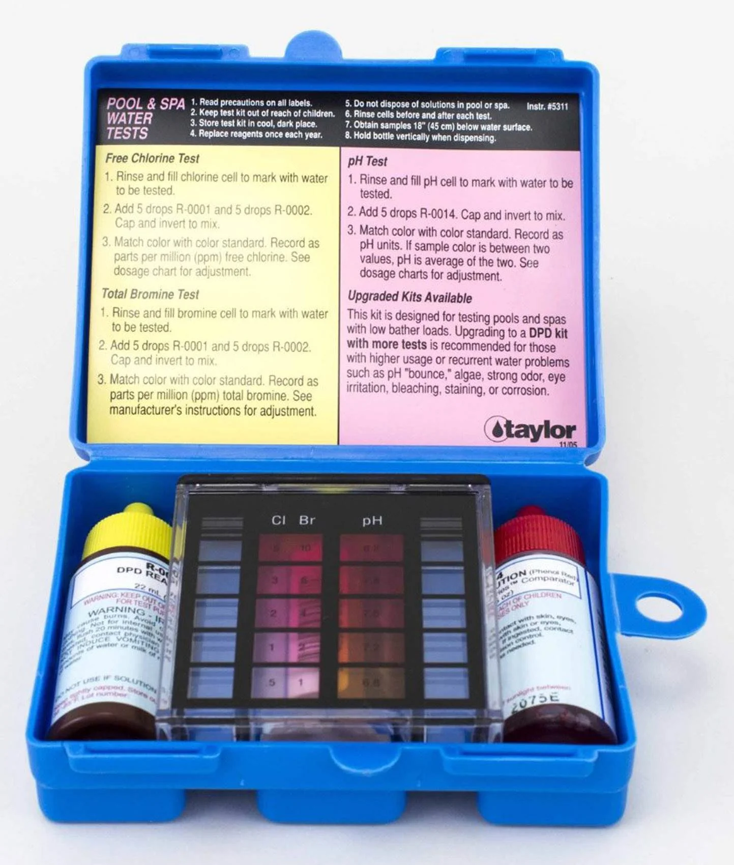 Taylor K-1000 Basic Residential OT DPD Swimming Pool & Spa Test Kit (6 Pack) - Image 2