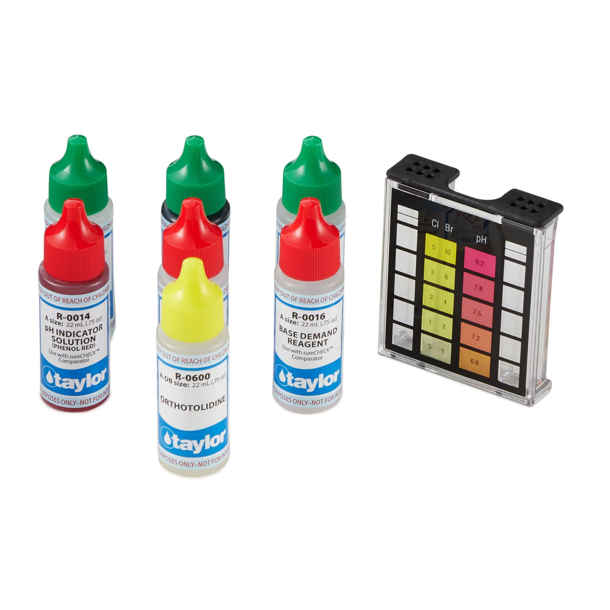 Taylor K-1003 Safety Plus Swimming Pool Chlorine Bromine pH Alkalinity Test Kit - Image 4