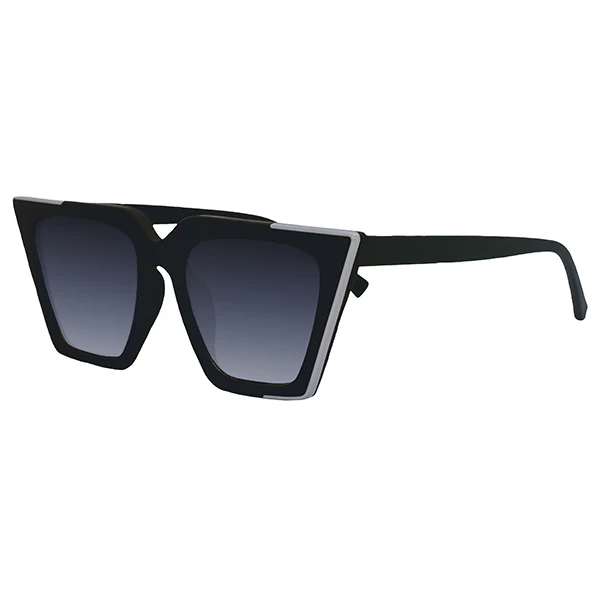 The CEO - Black Faded Black Lens Cateye Sunglasses - Image 3