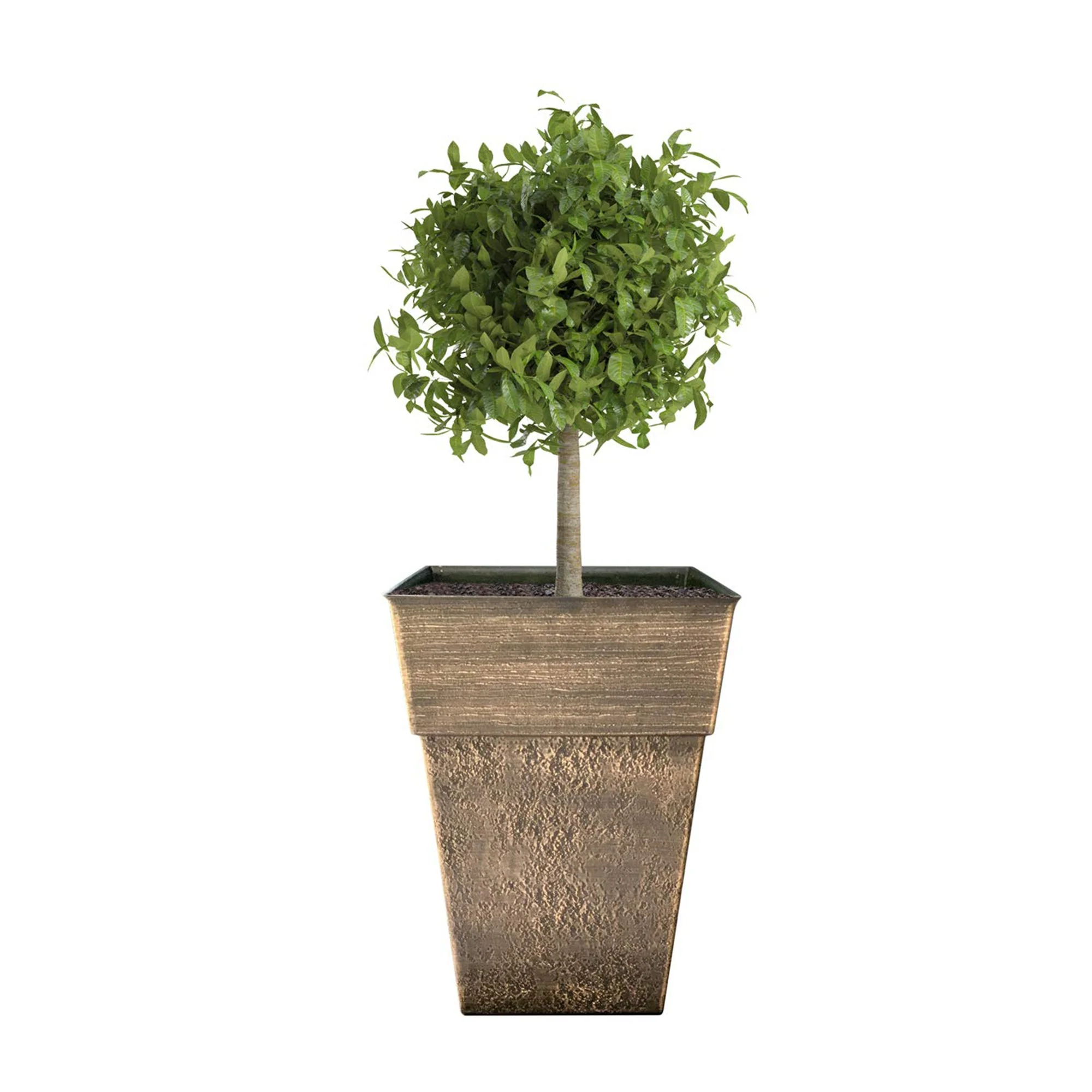 The HC Companies Avino 13 Inch Square Resin Flower Planter Pot, Celtic Bronze - Image 3