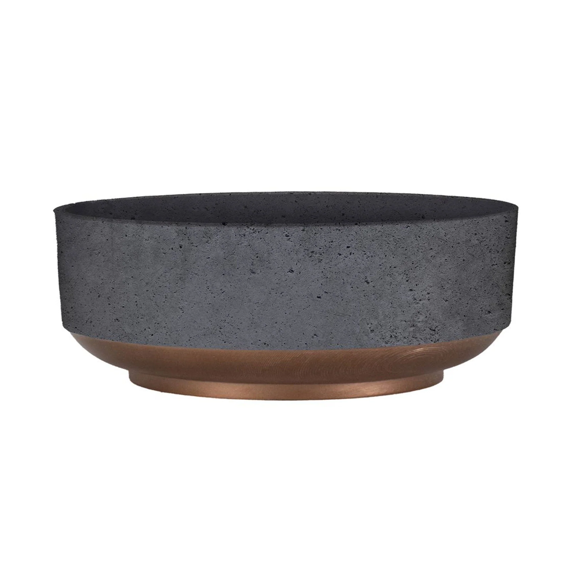 The HC Companies Capri Bowl Succulent Planter, Faux Concrete Copper (10 Pack) - Image 2