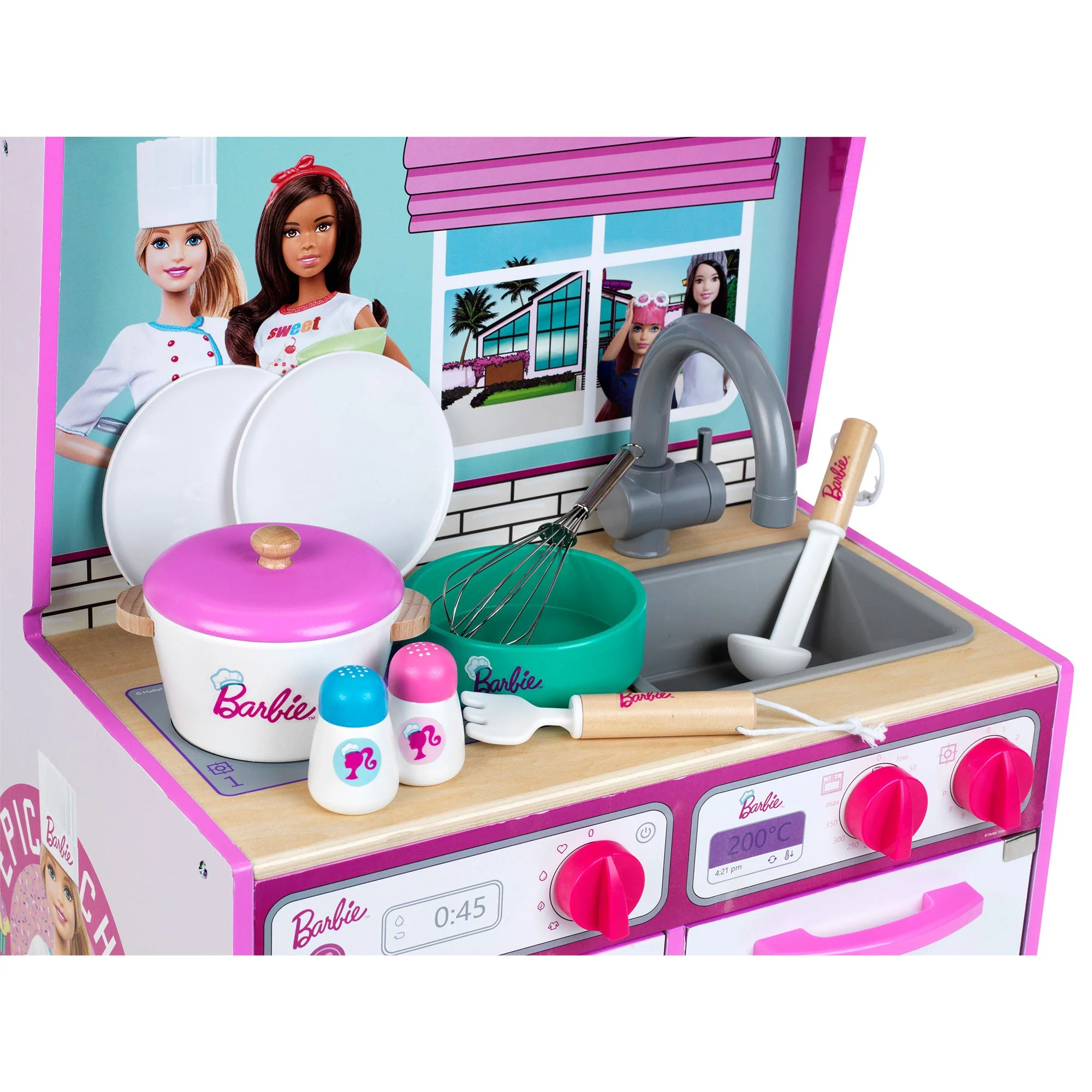 Theo Klein 2 In 1 Barbie Pretend Play Toy Kitchen and Dollhouse for Kids 3 & Up - Image 9