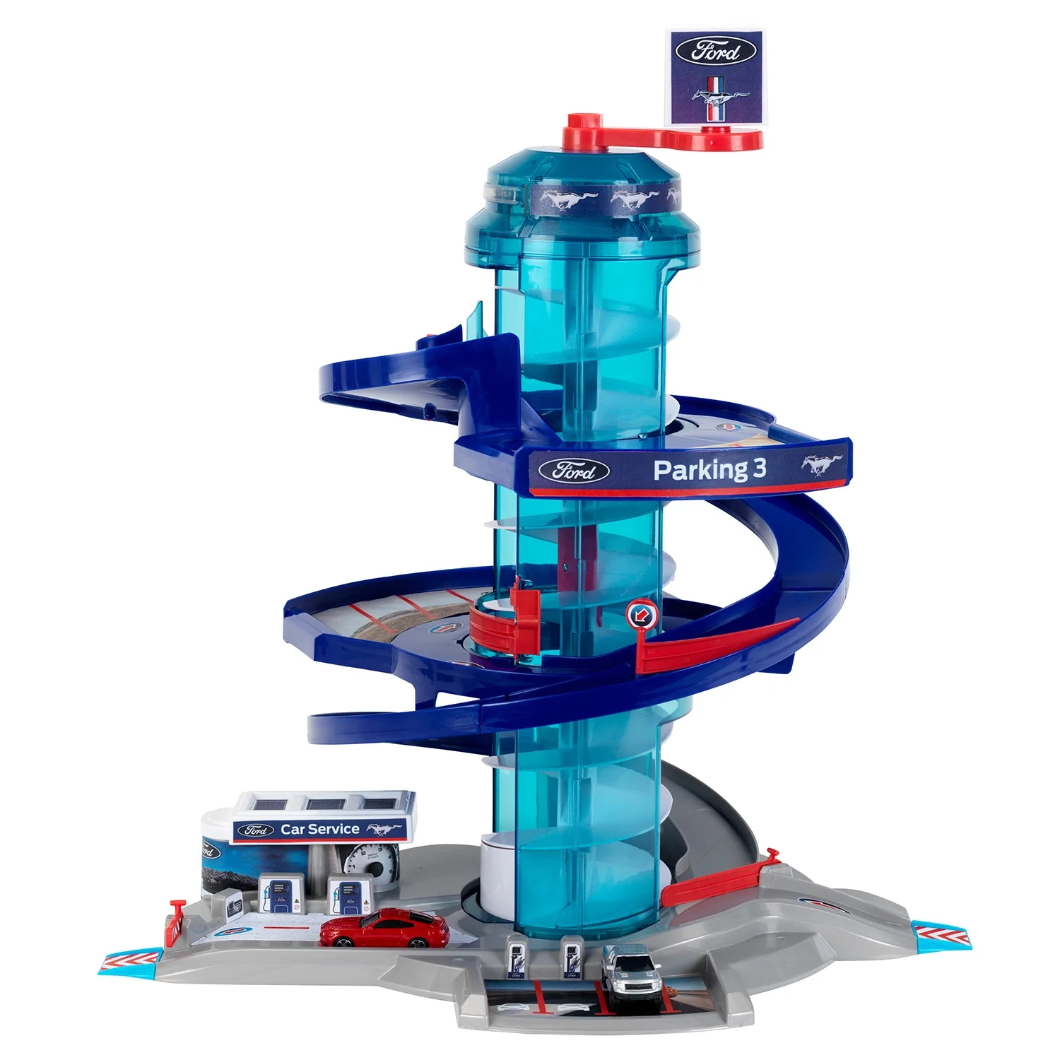 Theo Klein Ford Car Service Helix Parking Garage Toy Playset for Kids 3 and Up - Image 2