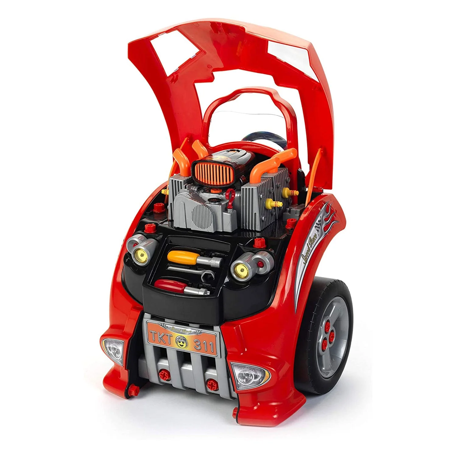 Theo Klein Interactive Toy Car and Engine Service Maintenance Station Play Set - Image 6