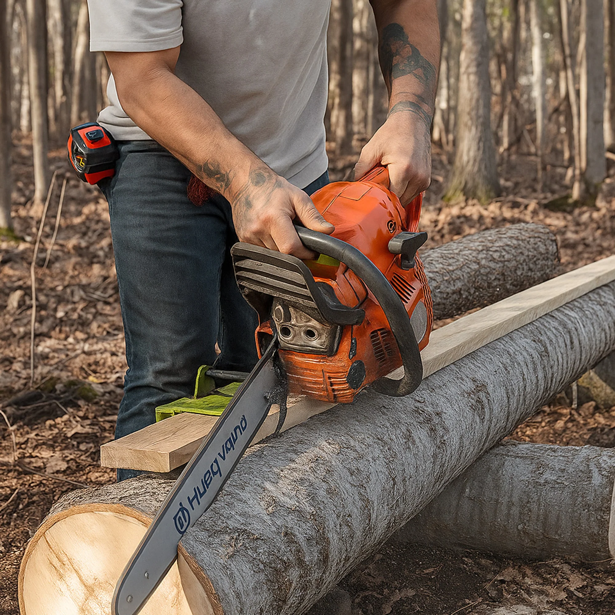 Timber Tuff TMW-56 Steel Lumber Cutting Guide Portable Sawmill Tool for Chainsaw - Image 4
