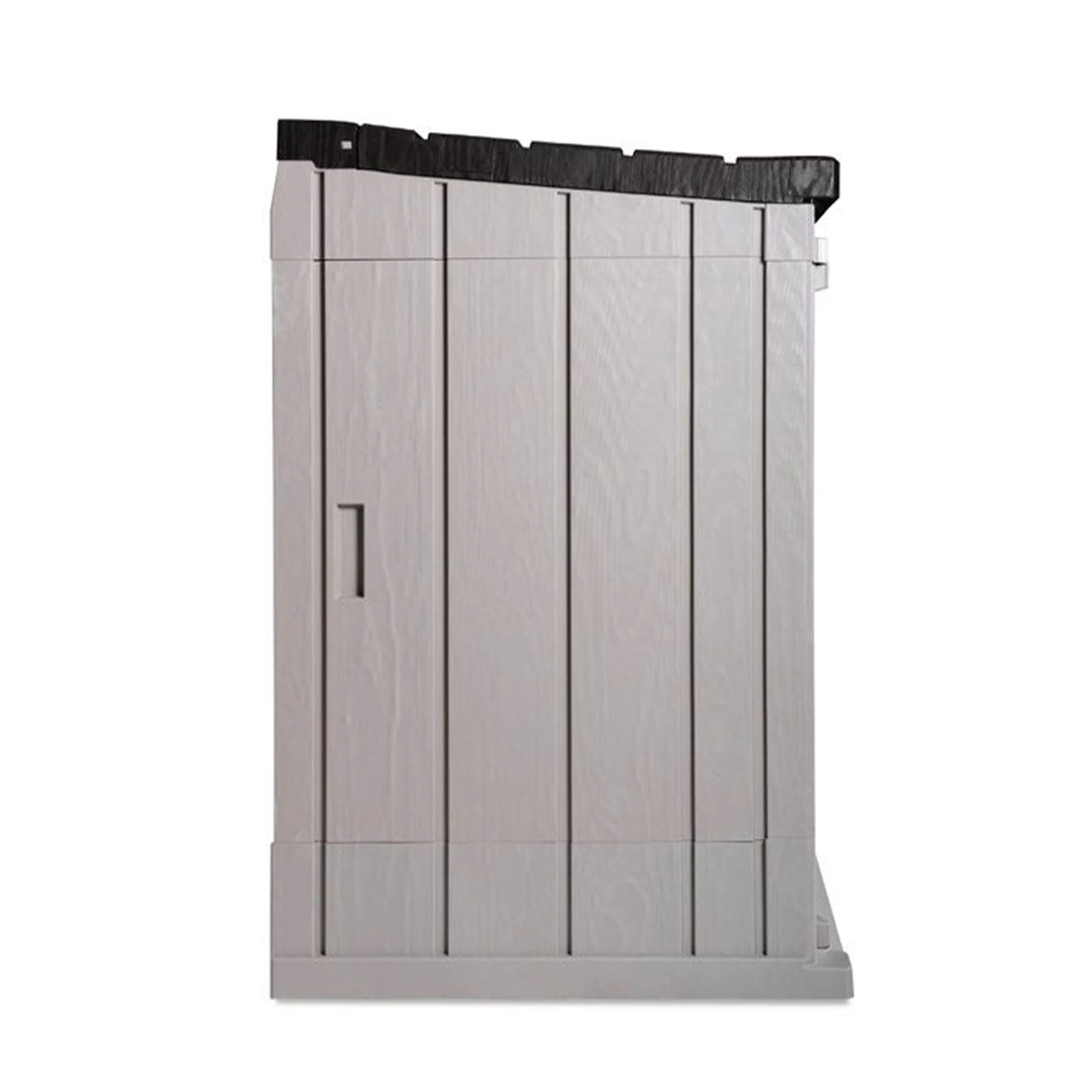 Toomax Stora Way All Weather Outdoor XL 5' x 3' Storage Shed Cabinet, Taupe - Image 3