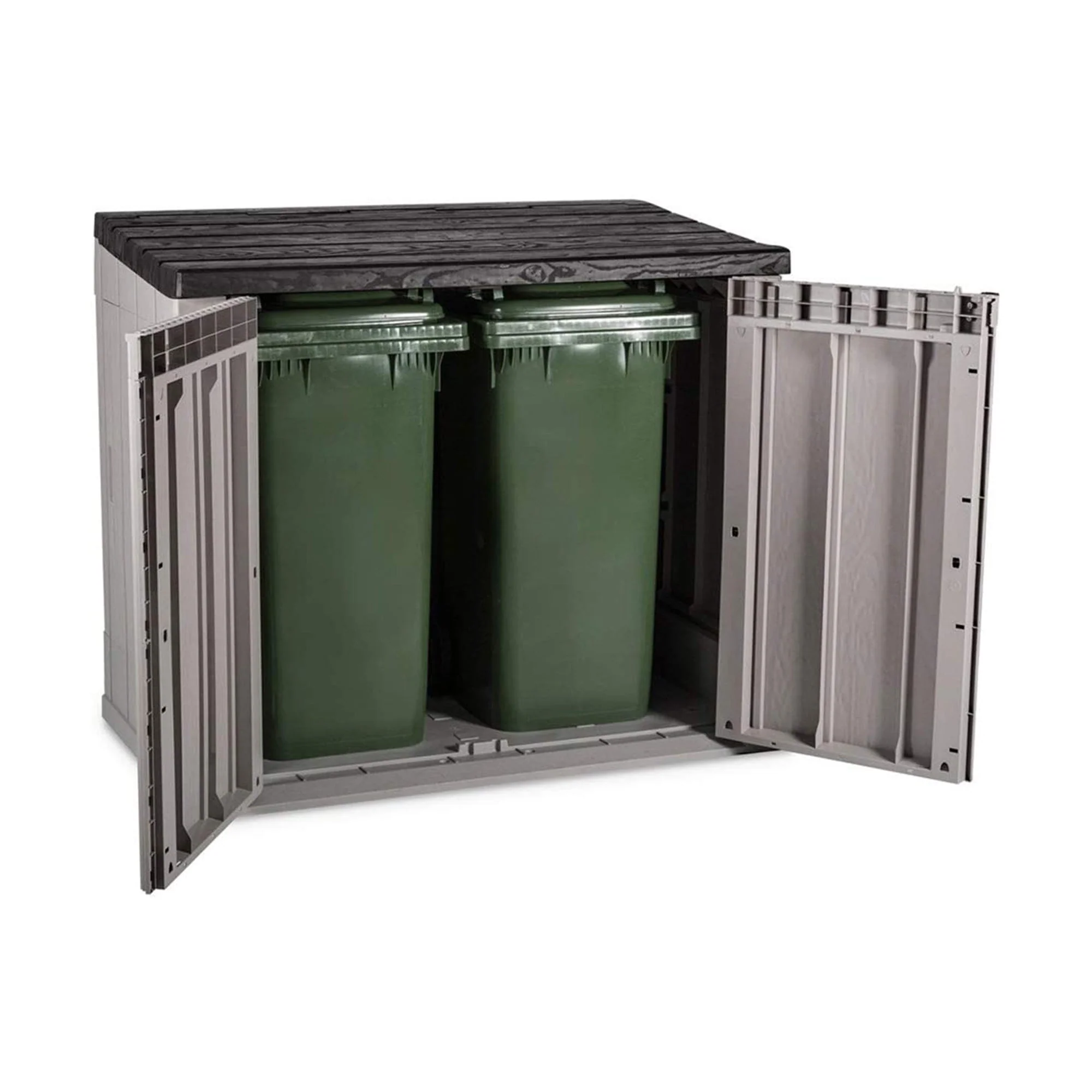 Toomax Stora Way All Weather Outdoor XL 7' x 3.5' Storage Shed Cabinet, Taupe - Image 5
