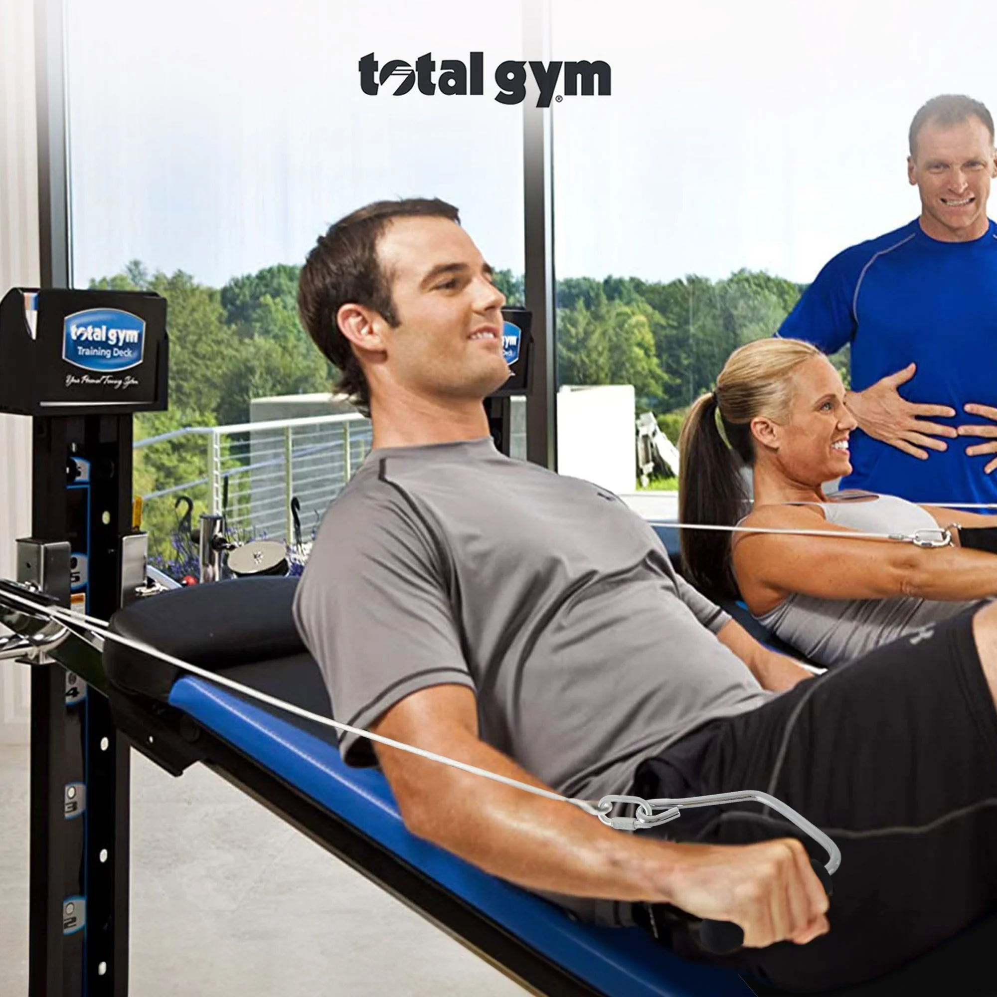 Total Gym 17500 Open Ended Chrome Handles for Total Gym Home Workout Machines - Image 4