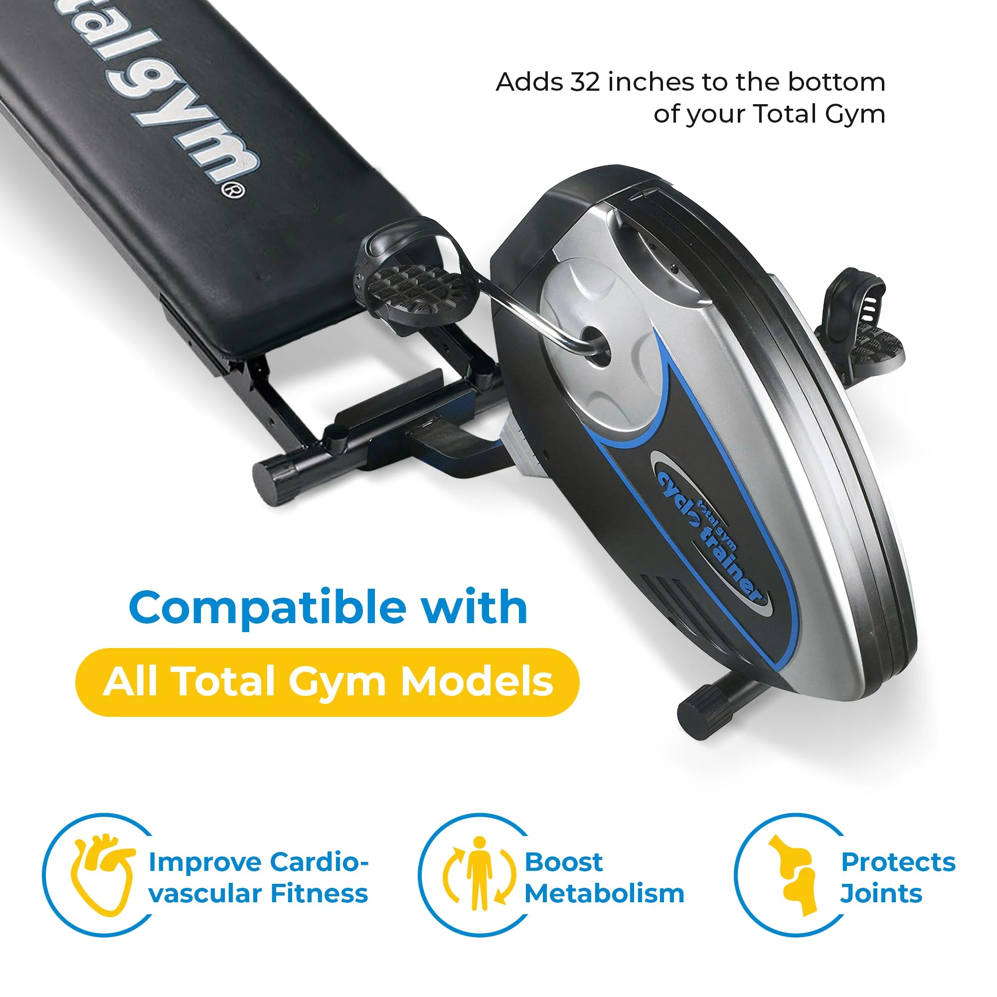Total Gym Attachable Cyclo Trainer w/ Digital Monitor for Home Workout Machines - Image 2