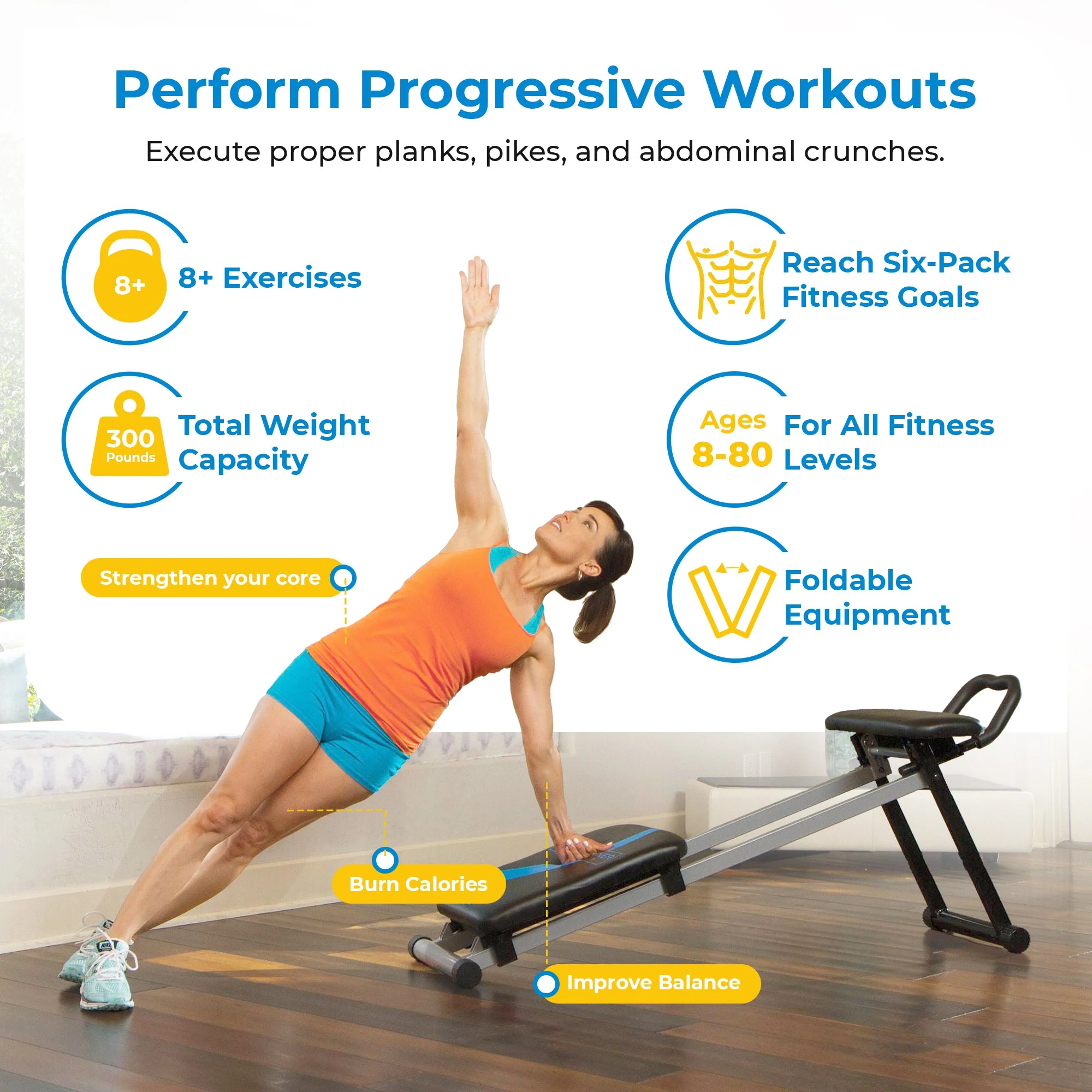 Total Gym Fitness Dynamic Plank Core & Abdominal Trainer Blast Workout Machine - Image 2