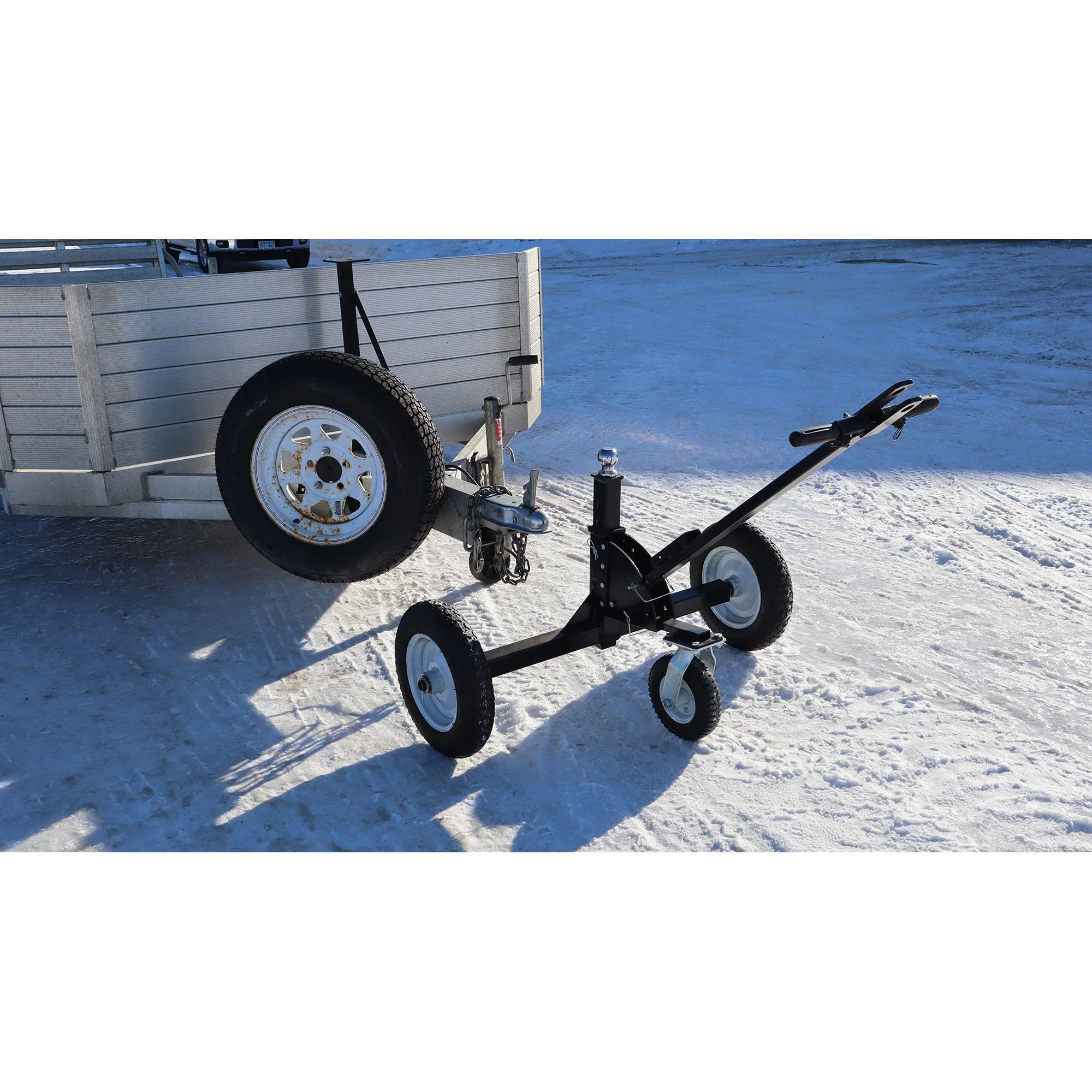 Tow Tuff TMD-1000CATV Adjustable Steel 1000lb Heavy Duty Trailer Dolly, Black - Image 4