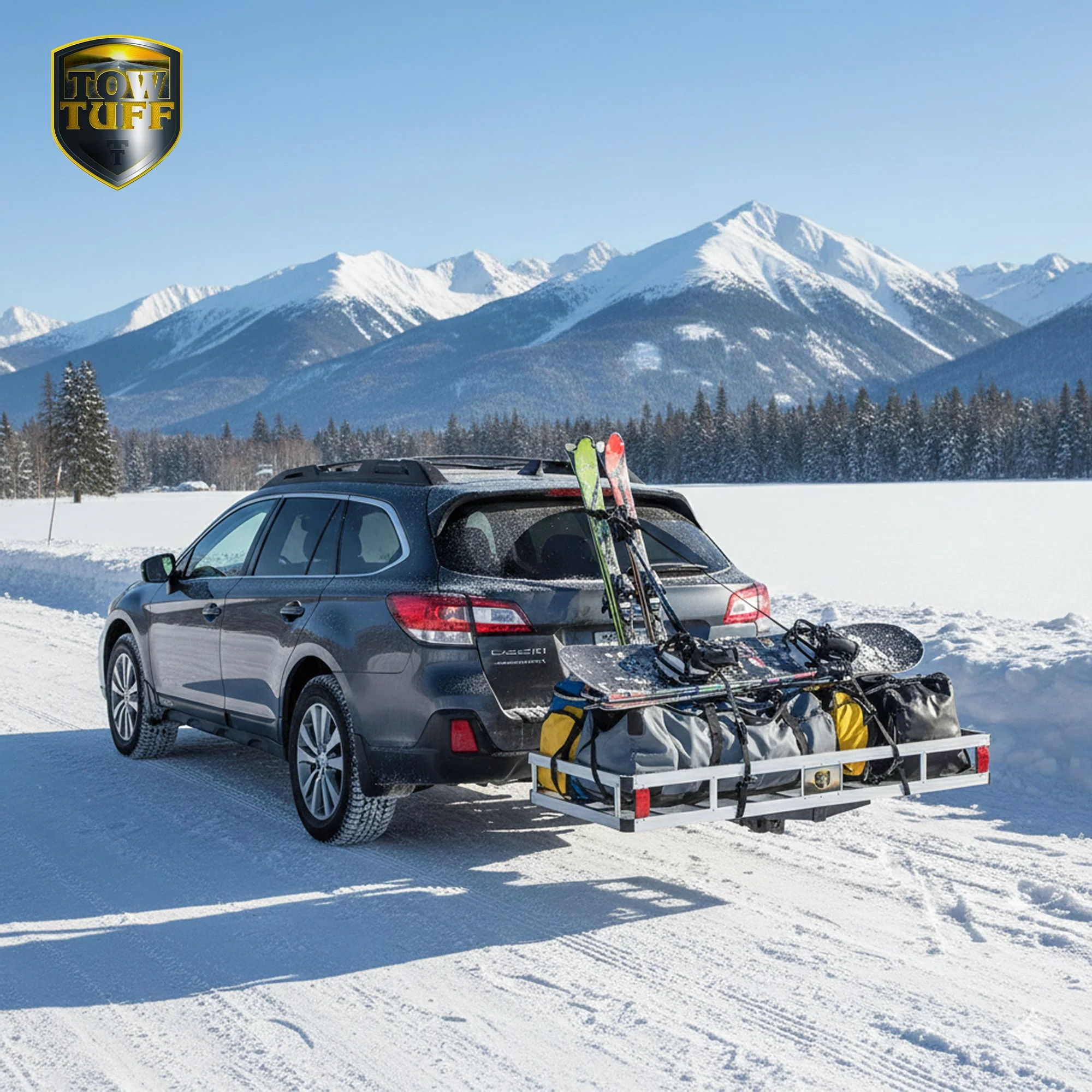Tow Tuff TTF-2260A 60" 500 Pound Aluminum Camping Gear or Luggage Cargo Carrier - Image 4