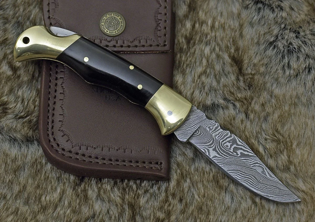 Tranquility Pocket Knife with Ram Horn Handle - Image 10