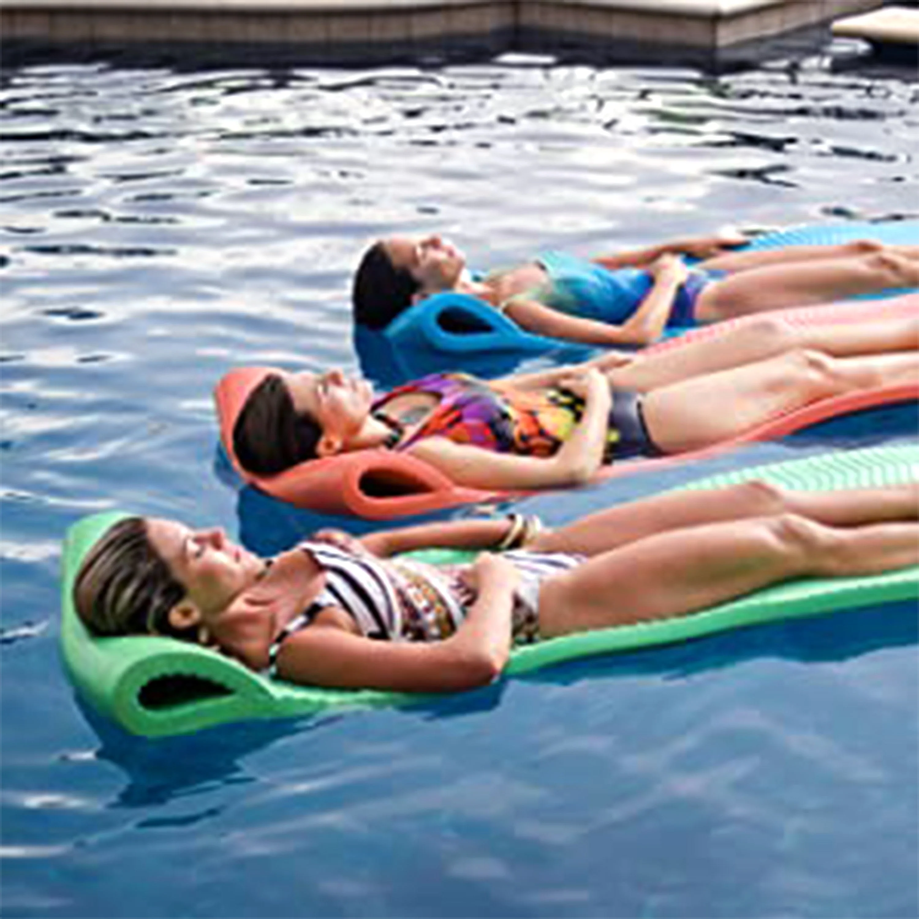 TRC Recreation Serenity 1.5" Thick Vinyl Foam Swimming Pool Float Mat, Yellow - Image 8