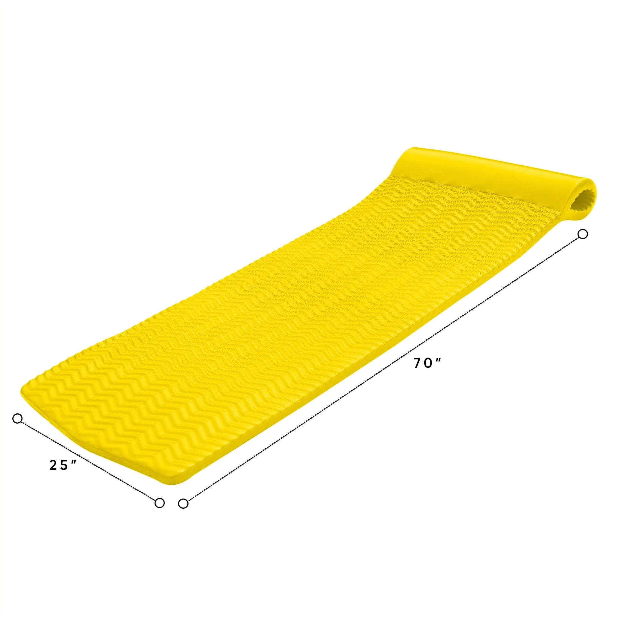 TRC Recreation Serenity 1.5" Thick Vinyl Foam Swimming Pool Float Mat, Yellow - Image 9