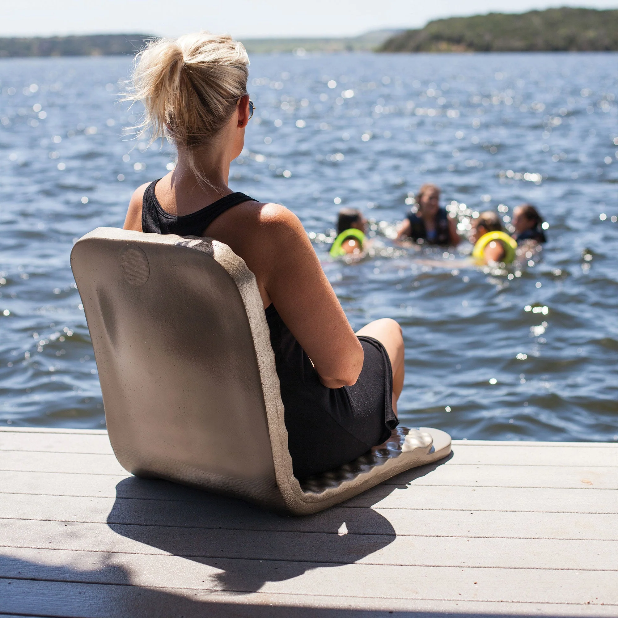 TRC Recreation Super Soft 19 Inch Foam Folding Lake Pool Lounge Chair, Bronze - Image 3