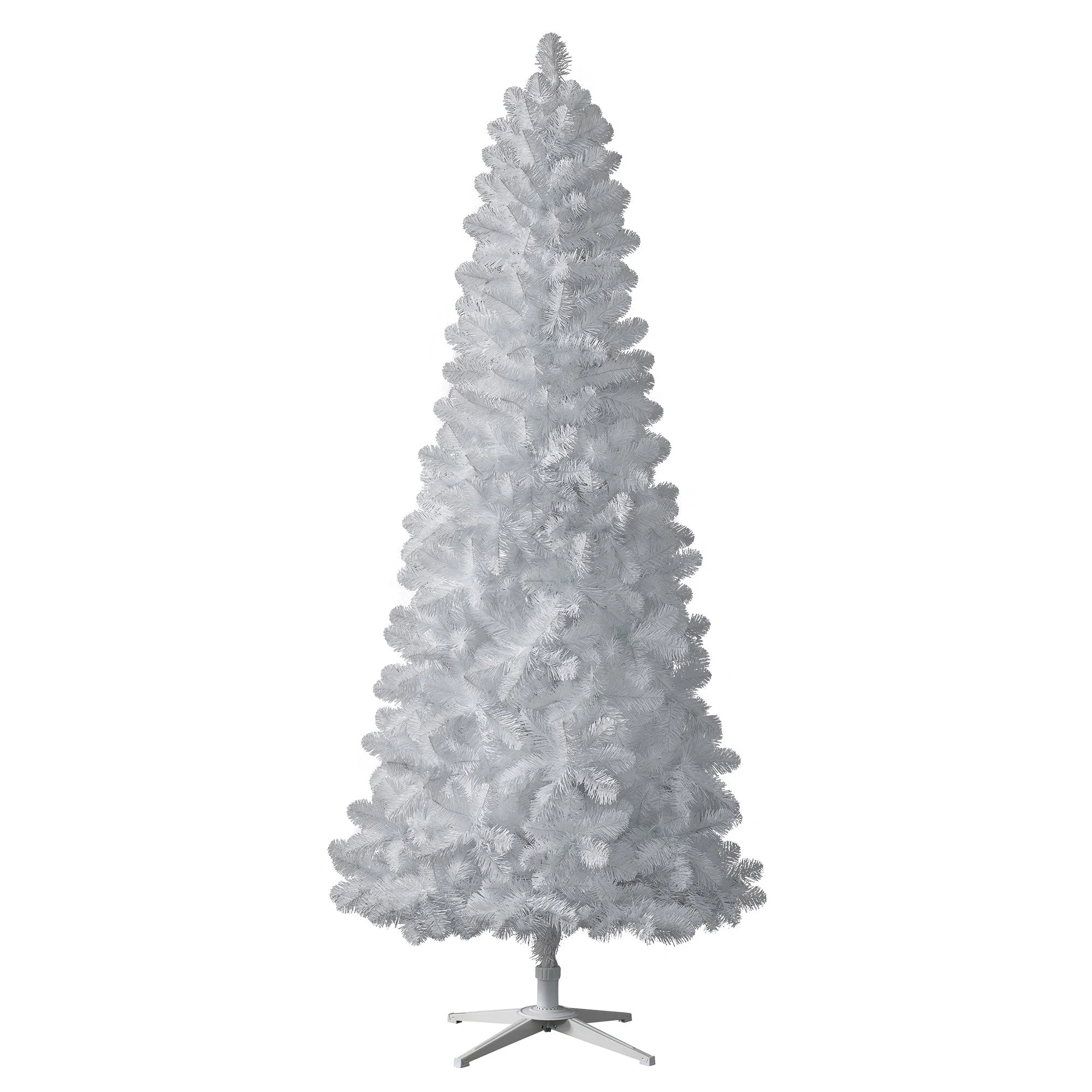 Treetopia All Snowed In White 8 Ft Artificial Prelit Slim Christmas Tree w/Stand - Image 4