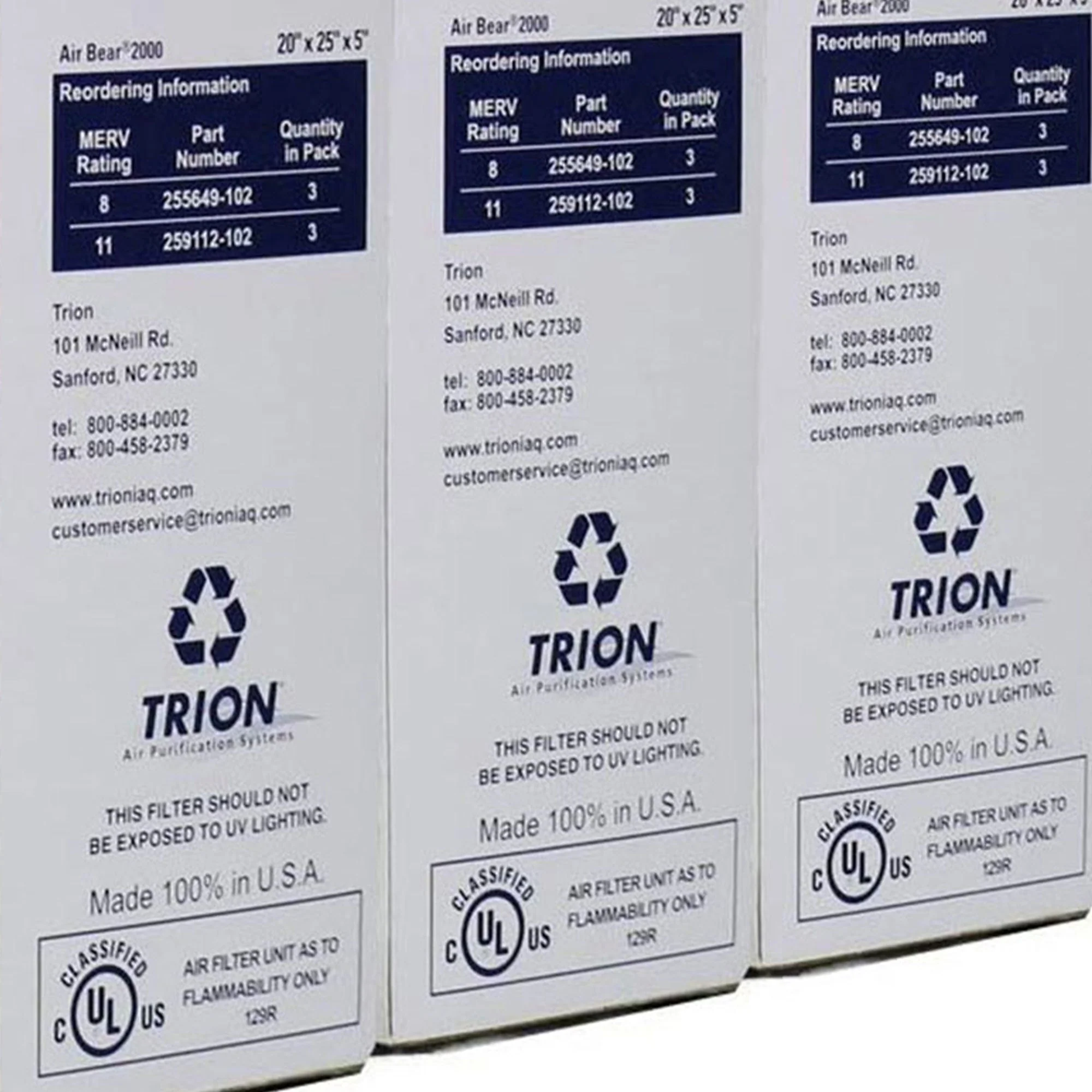Trion 255649-102 Air Bear 20 x 25 x 5 Inch MERV 8 Air Purifier Filter (6 Pack) - Image 7