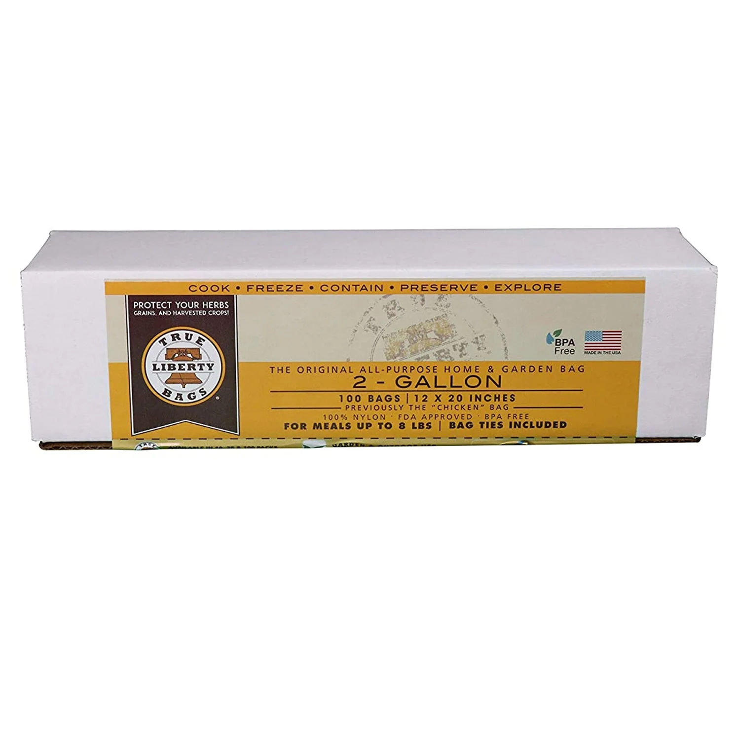 True Liberty TLBC100 12x20 Inch Clear Nylon Chicken Food Storage Bags, 100 Pack - Image 2