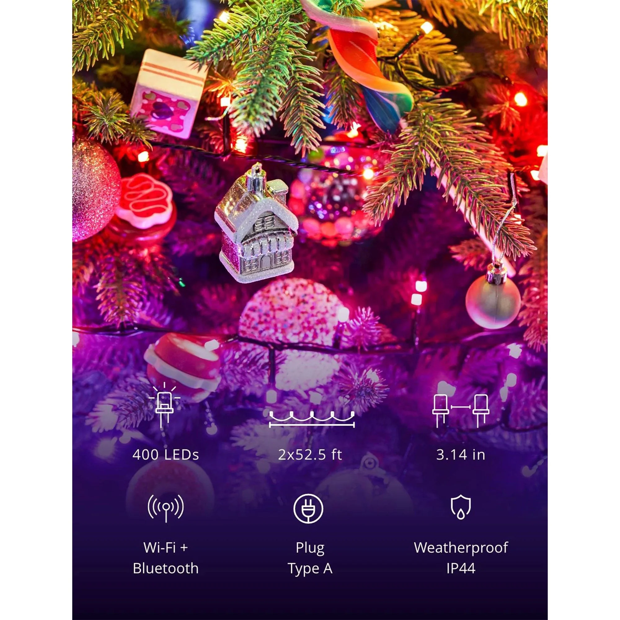 Twinkly Strings App-Controlled Smart LED Christmas Lights 400 Multicolor 105-Ft - Image 8