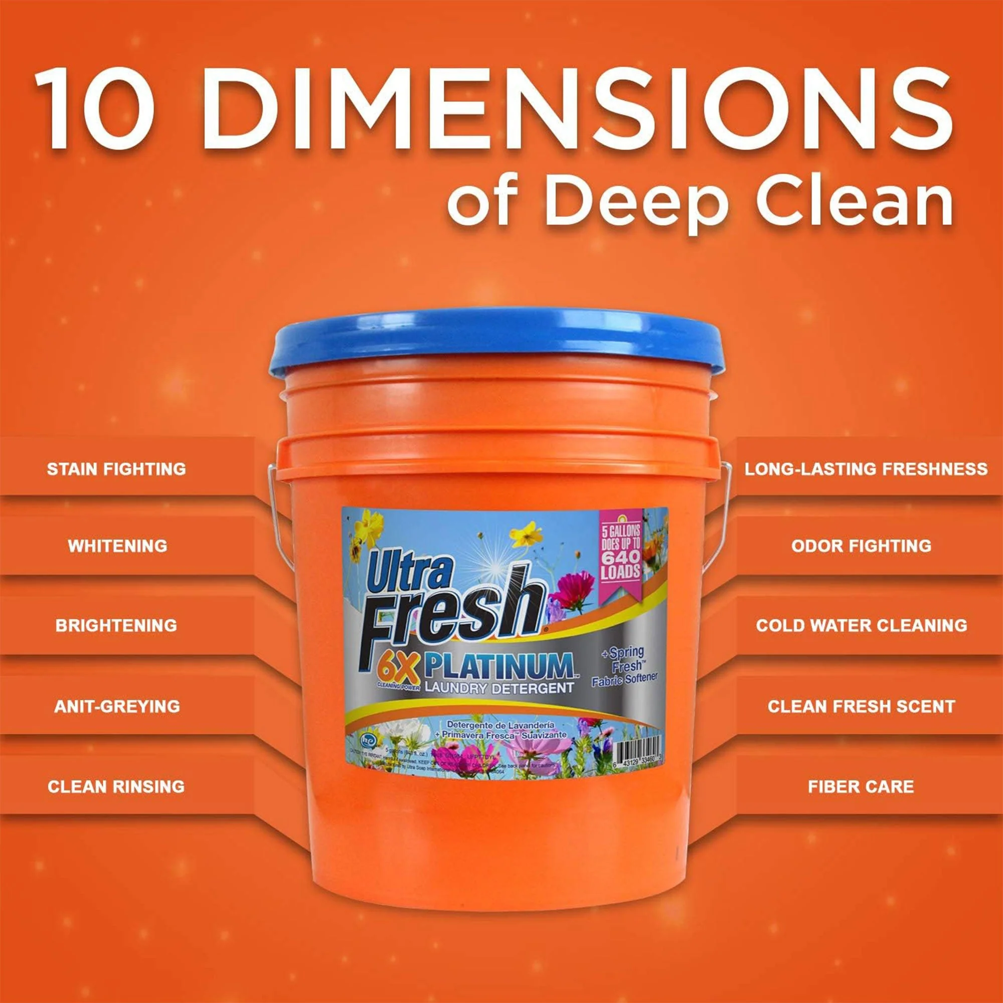 Ultra Fresh 6X Platinum 5 Gal Detergent with Spring Fresh Softener (2 Pack) - Image 4