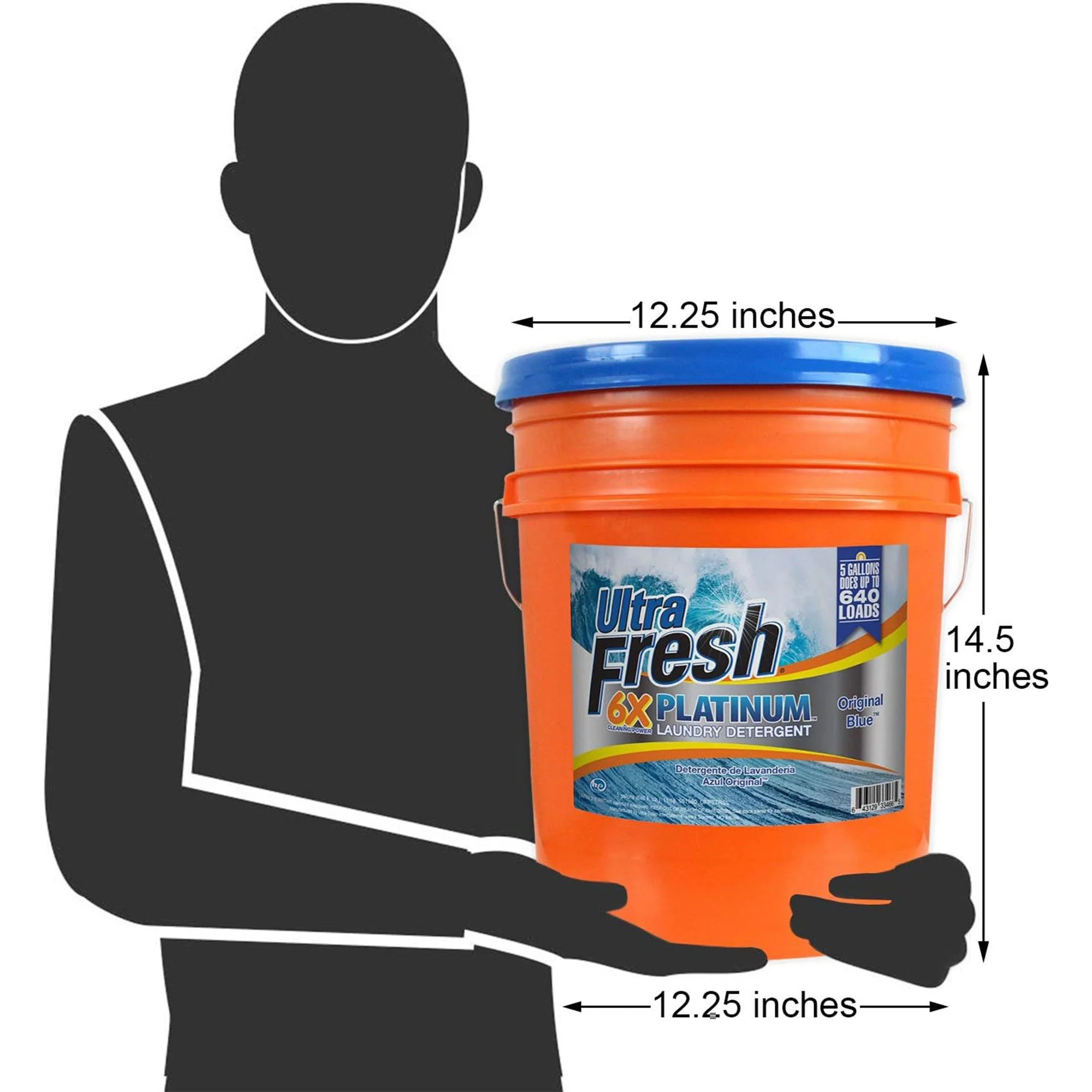 Ultra Fresh 6X Platinum 5 Gallon Laundry Detergent, Up to 640 Loads (5 Pack) - Image 3