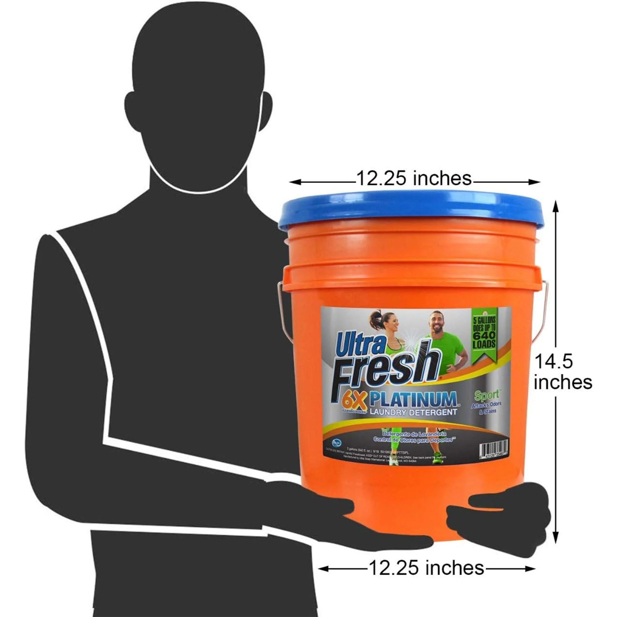 Ultra Fresh 6X Platinum 5 Gallon Sport Laundry Detergent, Up to 640 Loads w/Pump - Image 6