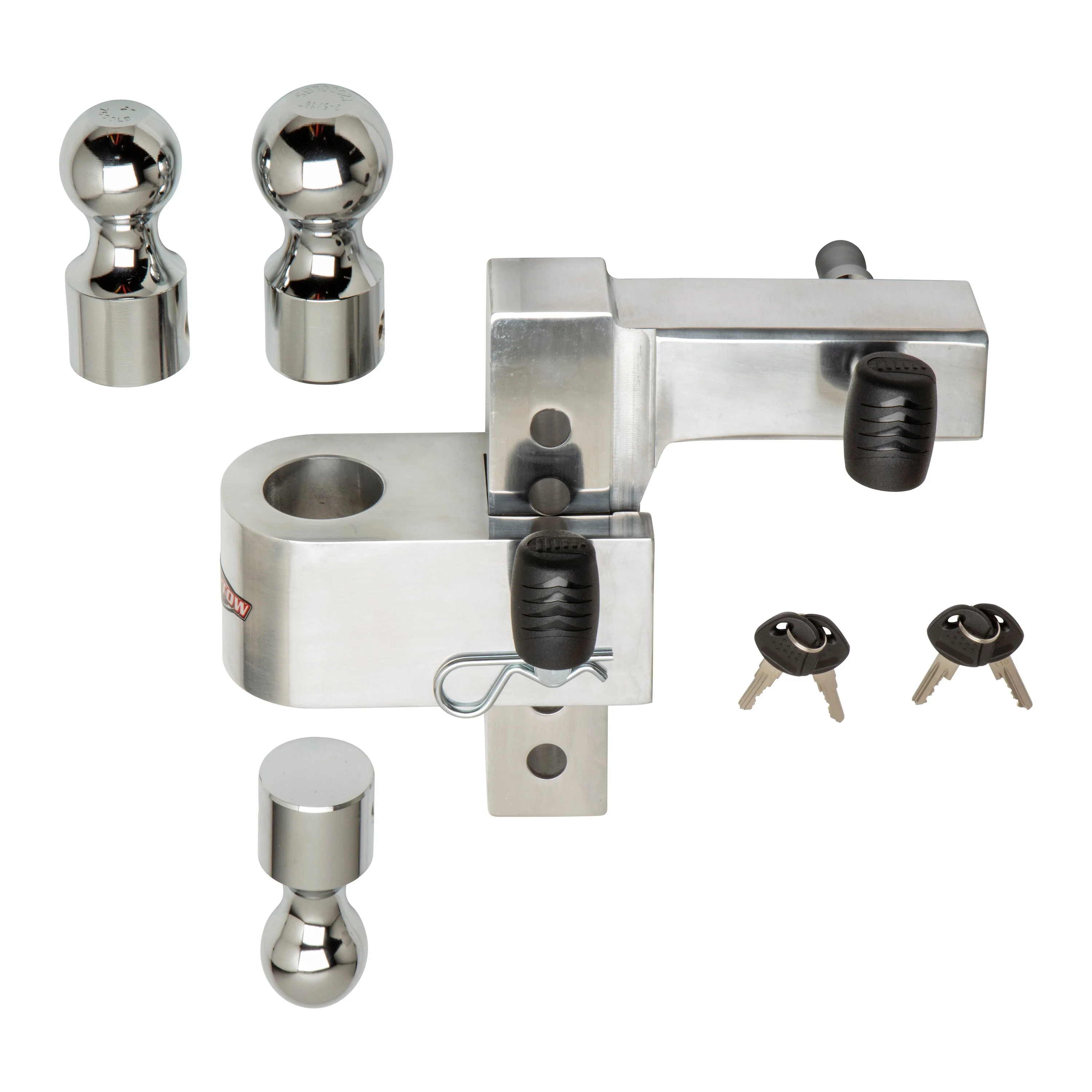 Uriah AlumaTow Adjustable Aluminum Tow Trailer Hitch Mount 6 Inch Drop (2 Pack) - Image 2