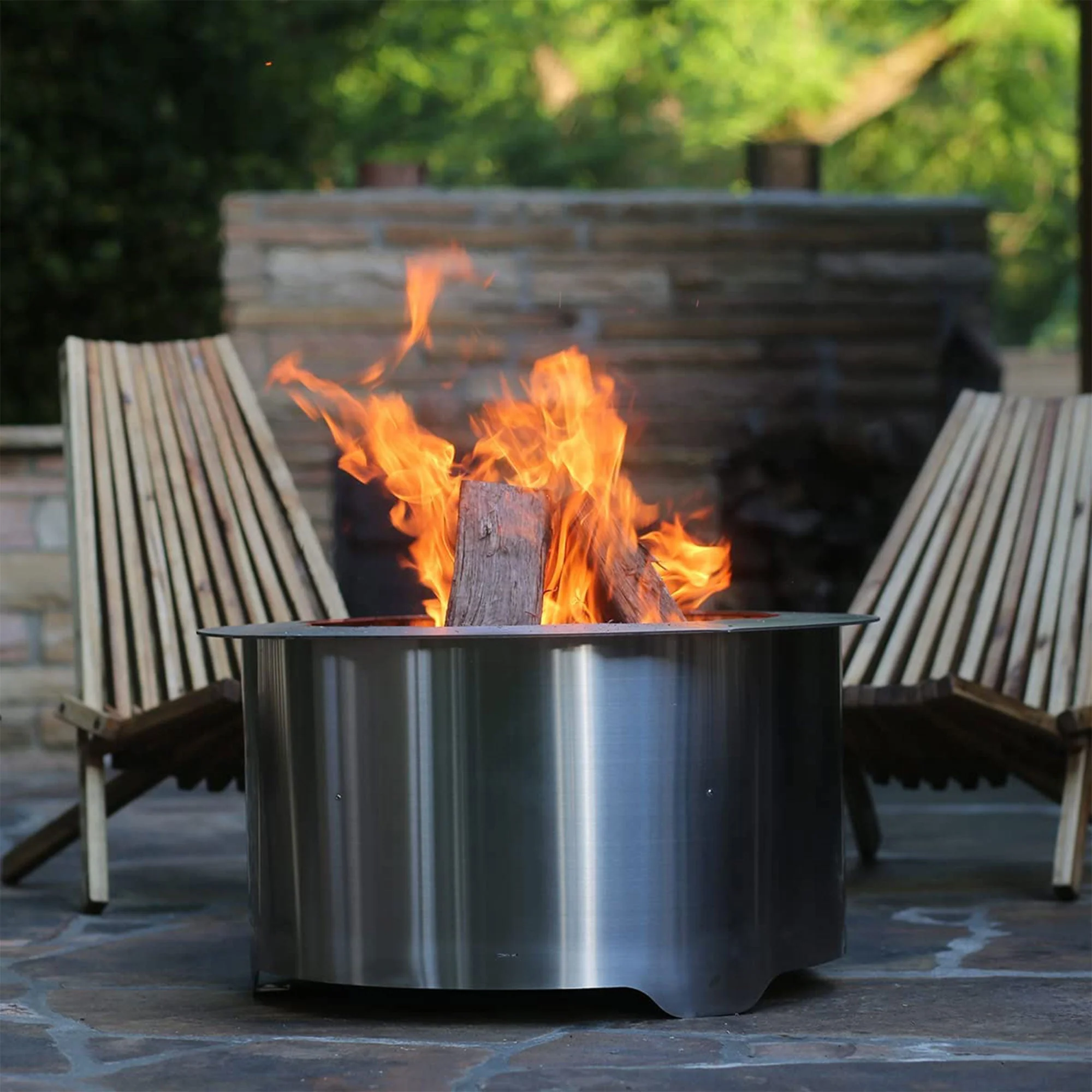 US Stove Company 31" Smokeless Stainless Steel Wood Burning Portable Fire Pit - Image 10