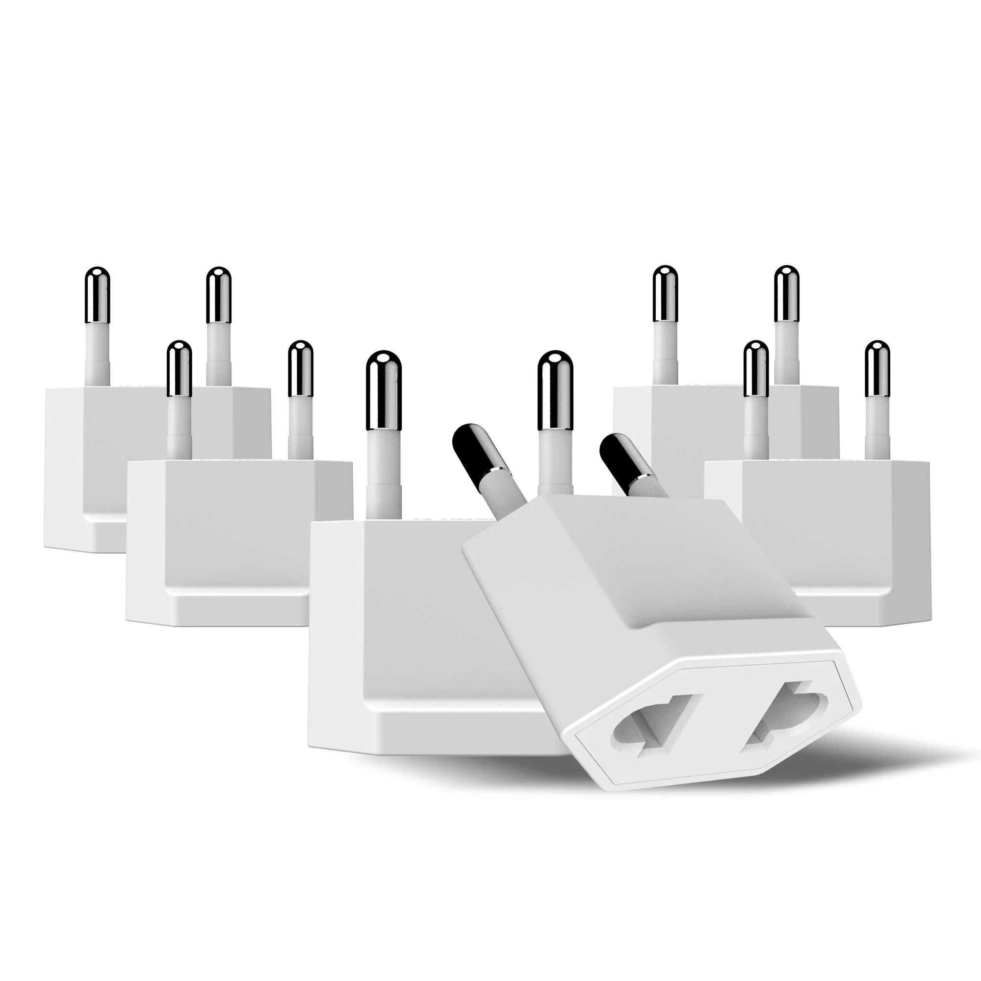 USA / N. America to Europe Asia Plug Adapter - Non-Grounded (UP-6AE, 6 Pack) - Image 10