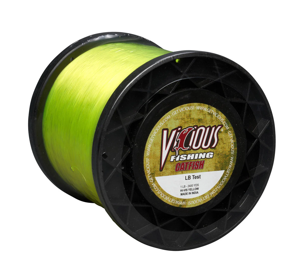 Vicious Catfish Hi-Vis Yellow Mono - 20 Lb Test - Image 2