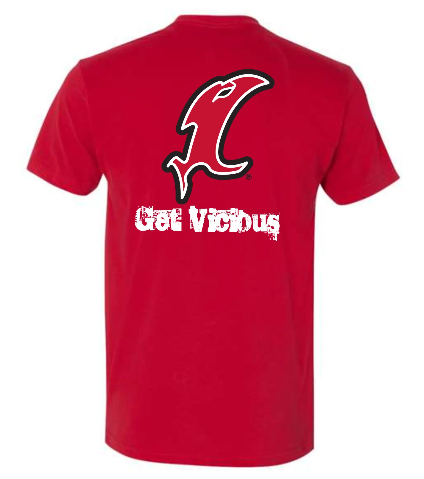 Vicious Classic "Get Vicious" Logo Tee - Premium Red - Image 2