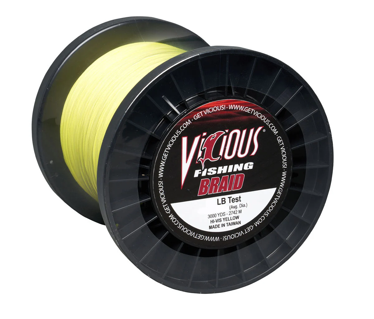 Vicious Standard Yellow Braid - 120 Lb Test - Image 2