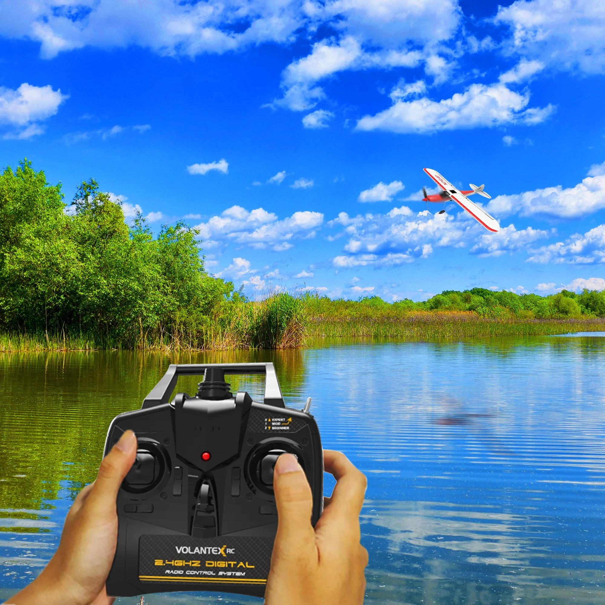 VOLANTEXRC Sport Cub 500 Ready To Fly Remote Control Airplane w/ Gyro Stabilizer - Image 6