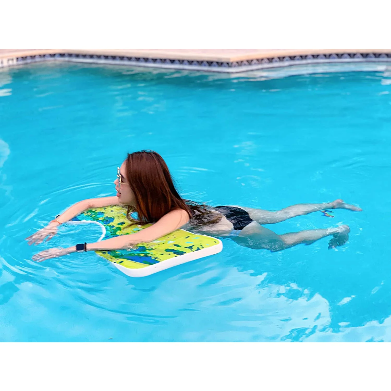 Vos Water Saddle Pool Floating Seat for Adults & Kids, Graphic Print (4 Pack) - Image 3