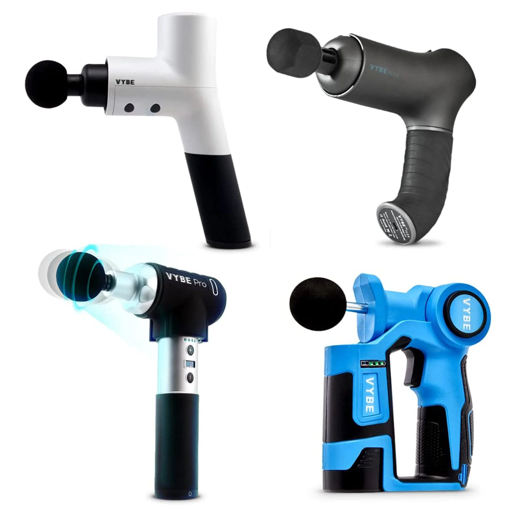 Vybe Premium Deep Tissue Muscle Massage Gun with 5 Speeds and 4 Attachments - Image 9