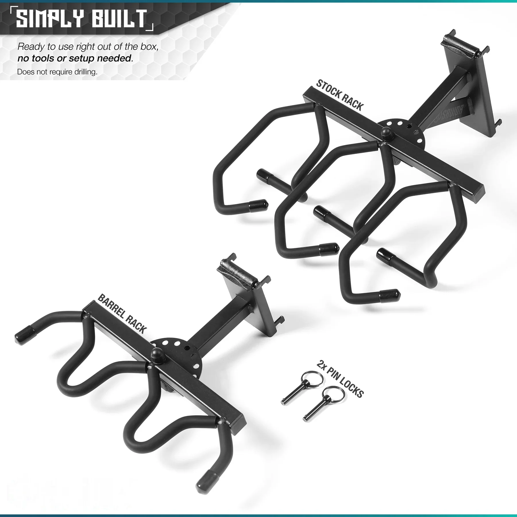 Wall Rack System - Angle Adjustable Rifle Wall Rack - Image 3