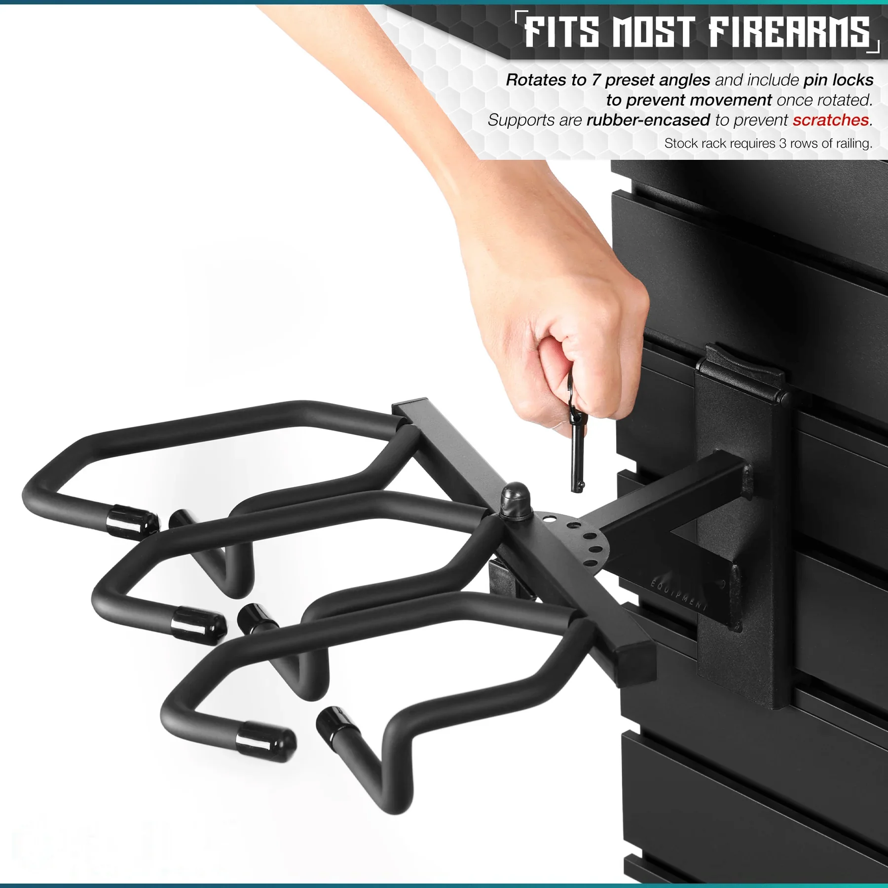 Wall Rack System - Angle Adjustable Rifle Wall Rack - Image 4