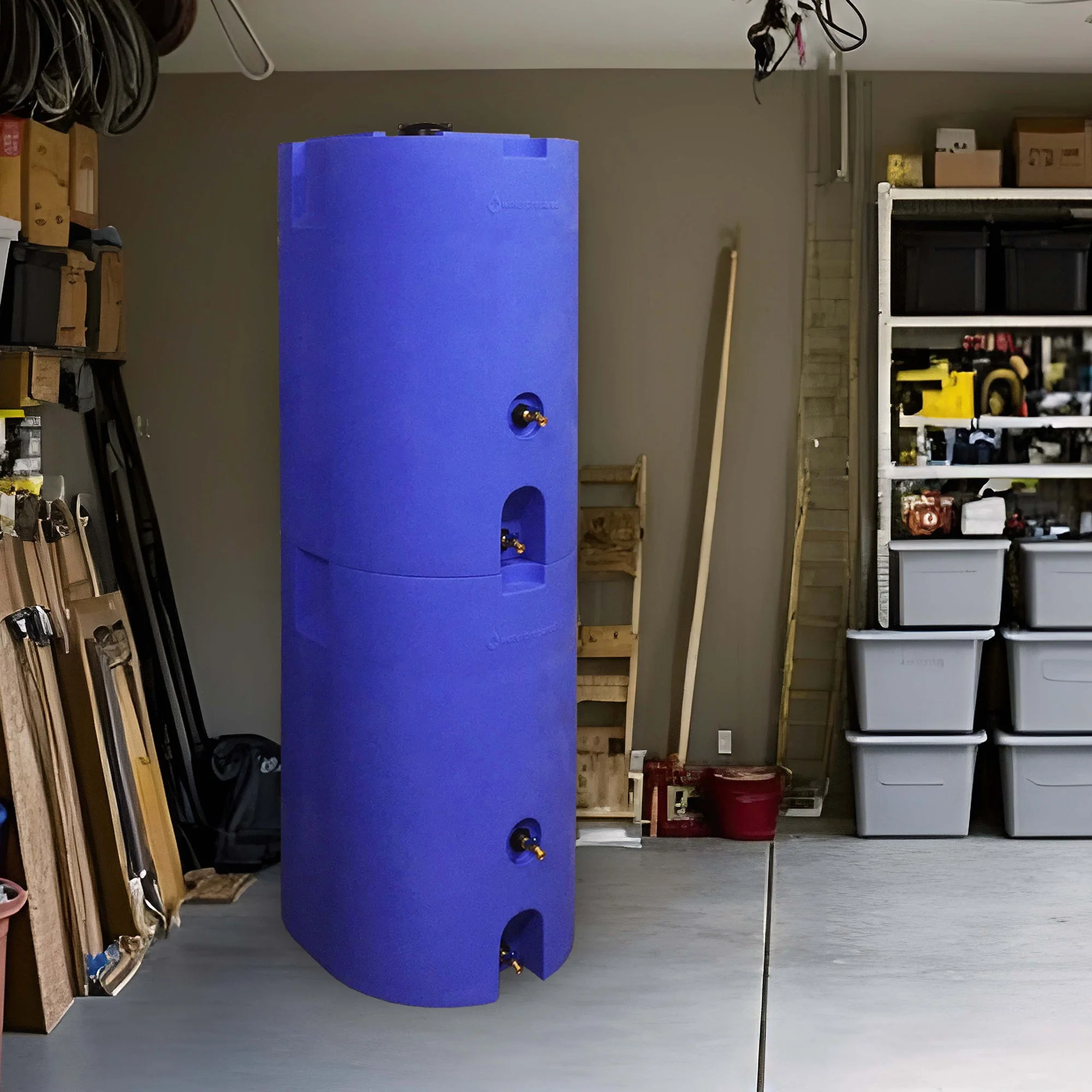 WaterPrepared 160 Gal Stackable Design Utility Water Tank w/ Large Cap, (2 Pack) - Image 5