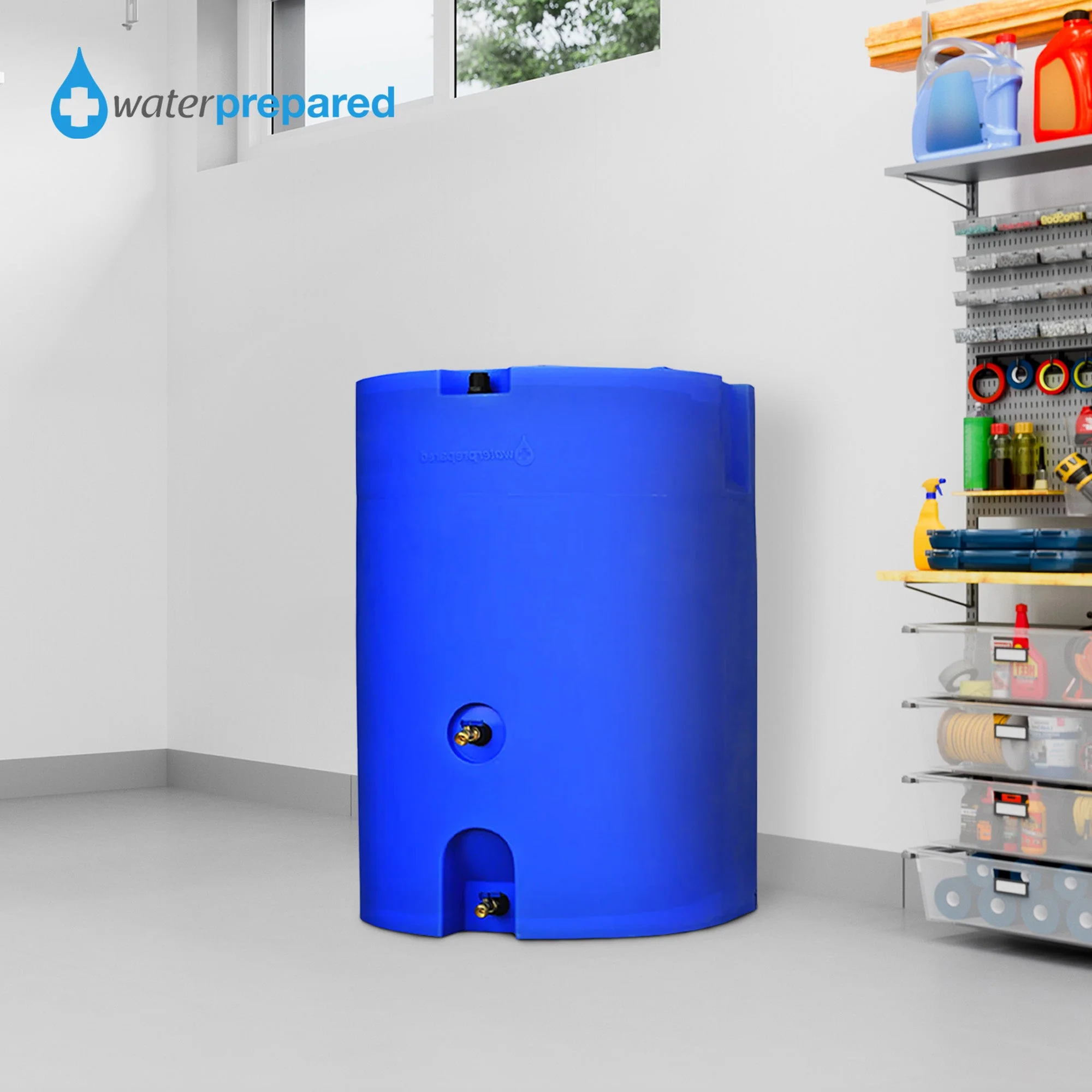 WaterPrepared 160 Gal Stackable Design Utility Water Tank w/ Large Cap, (4 Pack) - Image 5