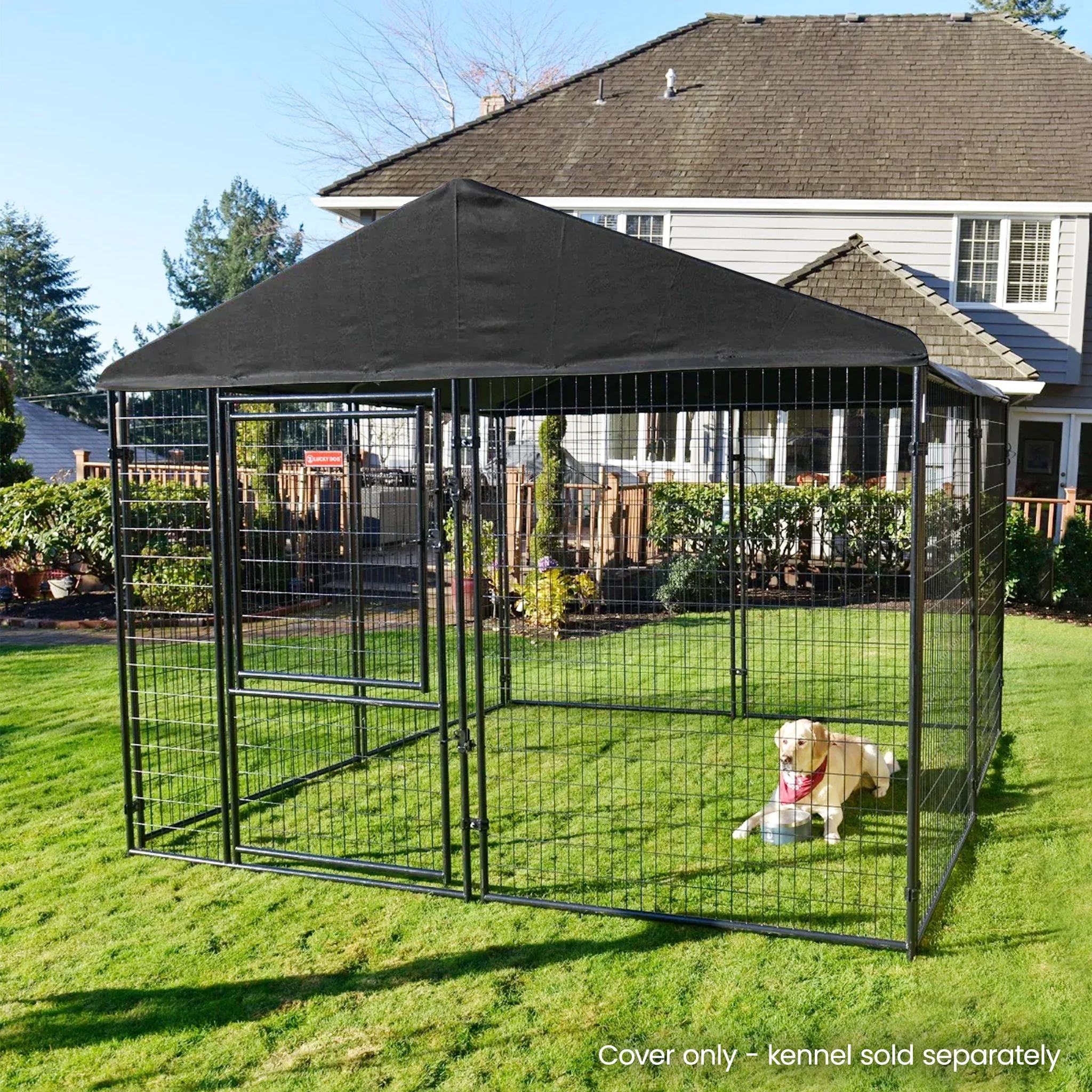 WeatherGuard 10' x 10' Outdoor Dog Kennel Waterproof Cover, No Kennel Included - Image 6