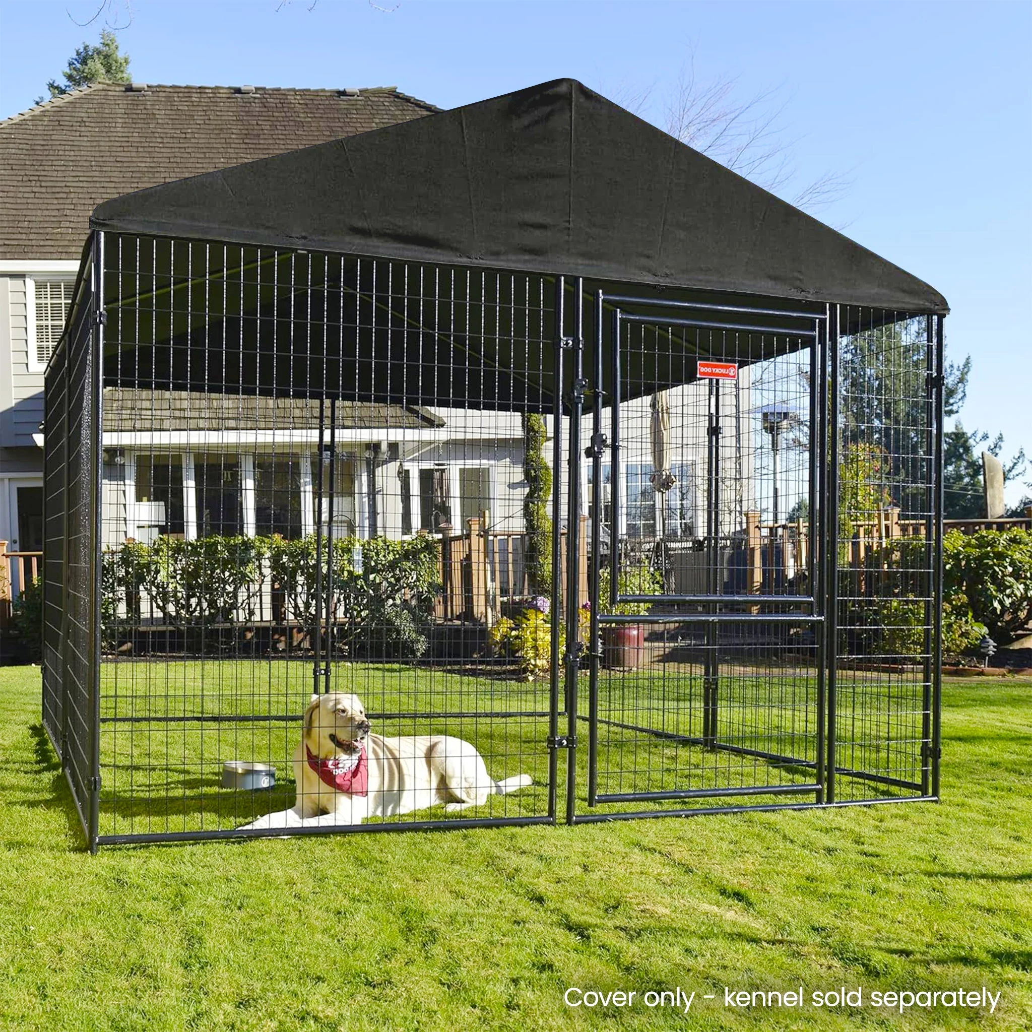WeatherGuard 10' x 10' Outdoor Dog Kennel Waterproof Cover, No Kennel Included - Image 7