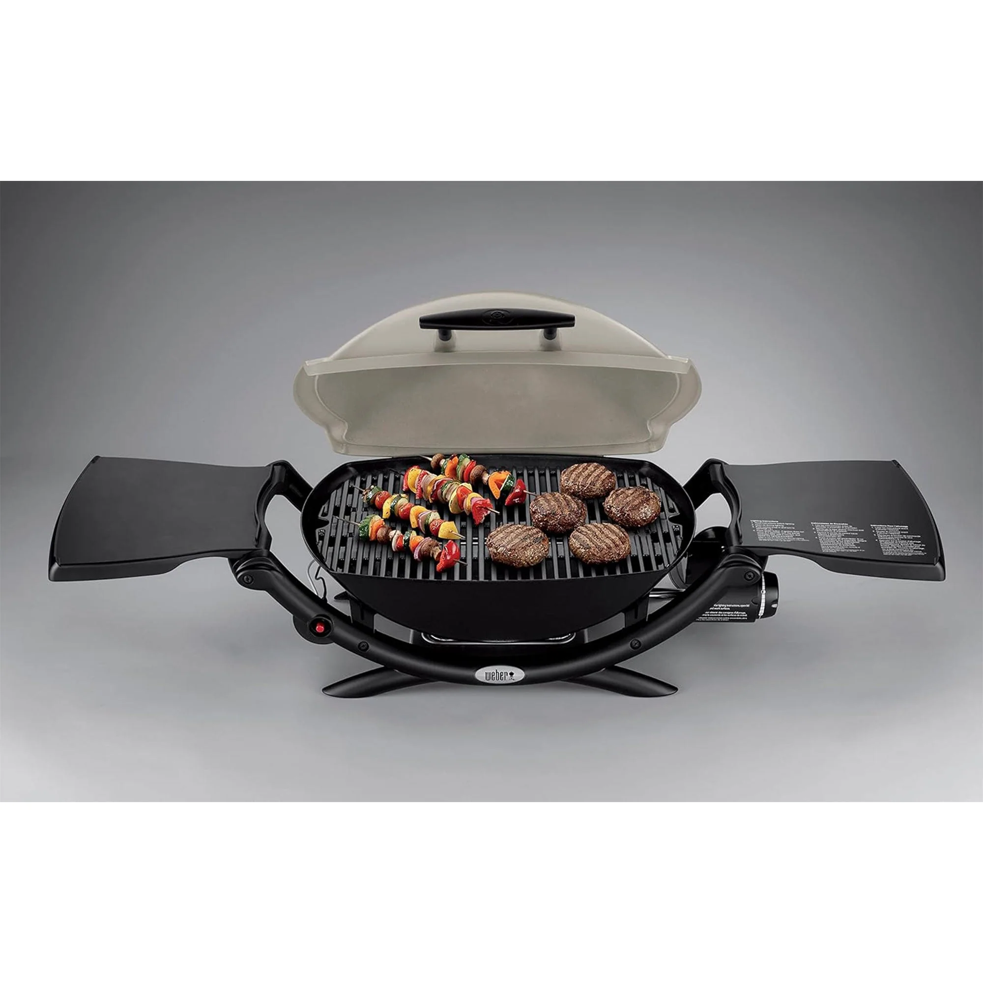 Weber Q 2000 Aluminum Portable 12,000 BTU Liquid Propane Gas Grill, Black/White - Image 3