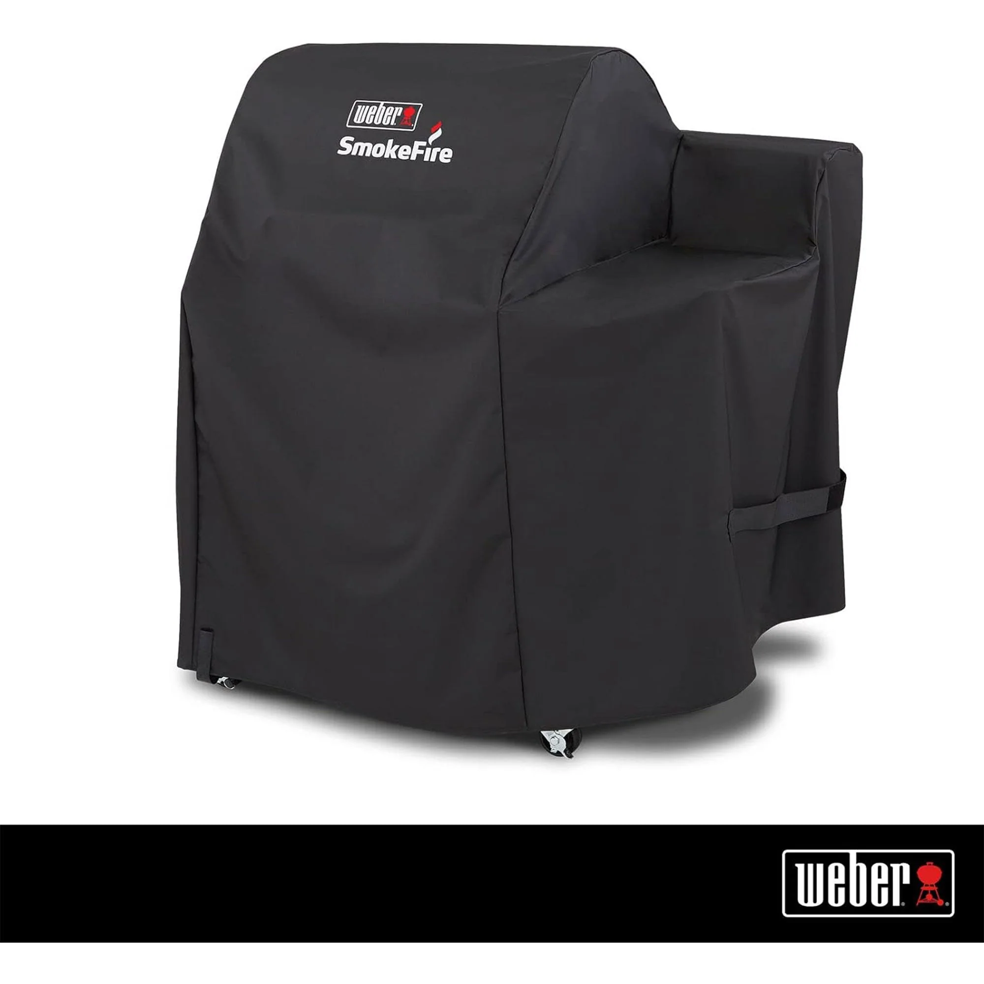 Weber SmokeFire EX4 Wood Pellet BBQ Grill Heavy Duty Polyester Cover, Black - Image 7