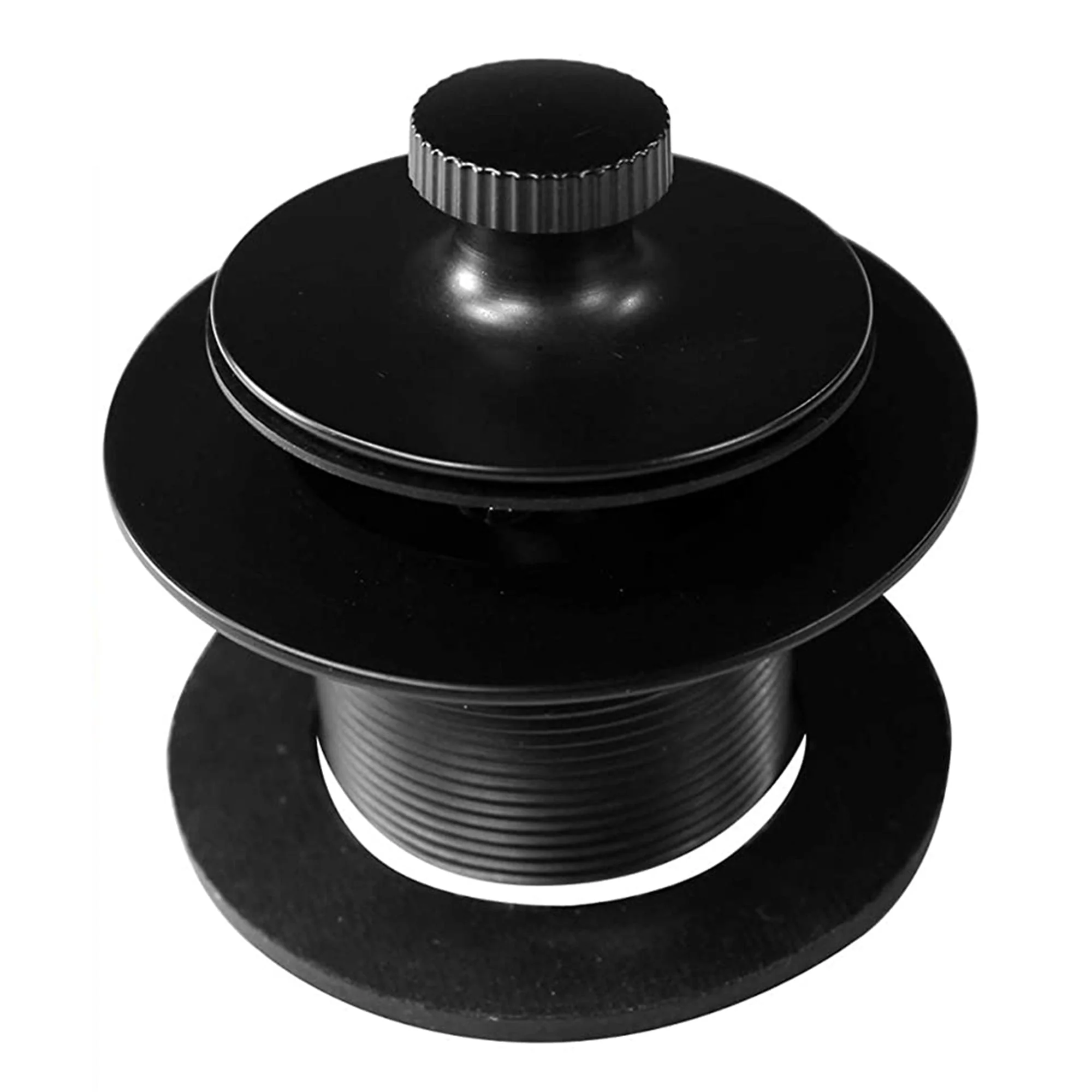Westbrass 1.5 Inch Dia Twist & Close Bathtub Trim Set w/ 2 Hole Faceplate, Black - Image 2