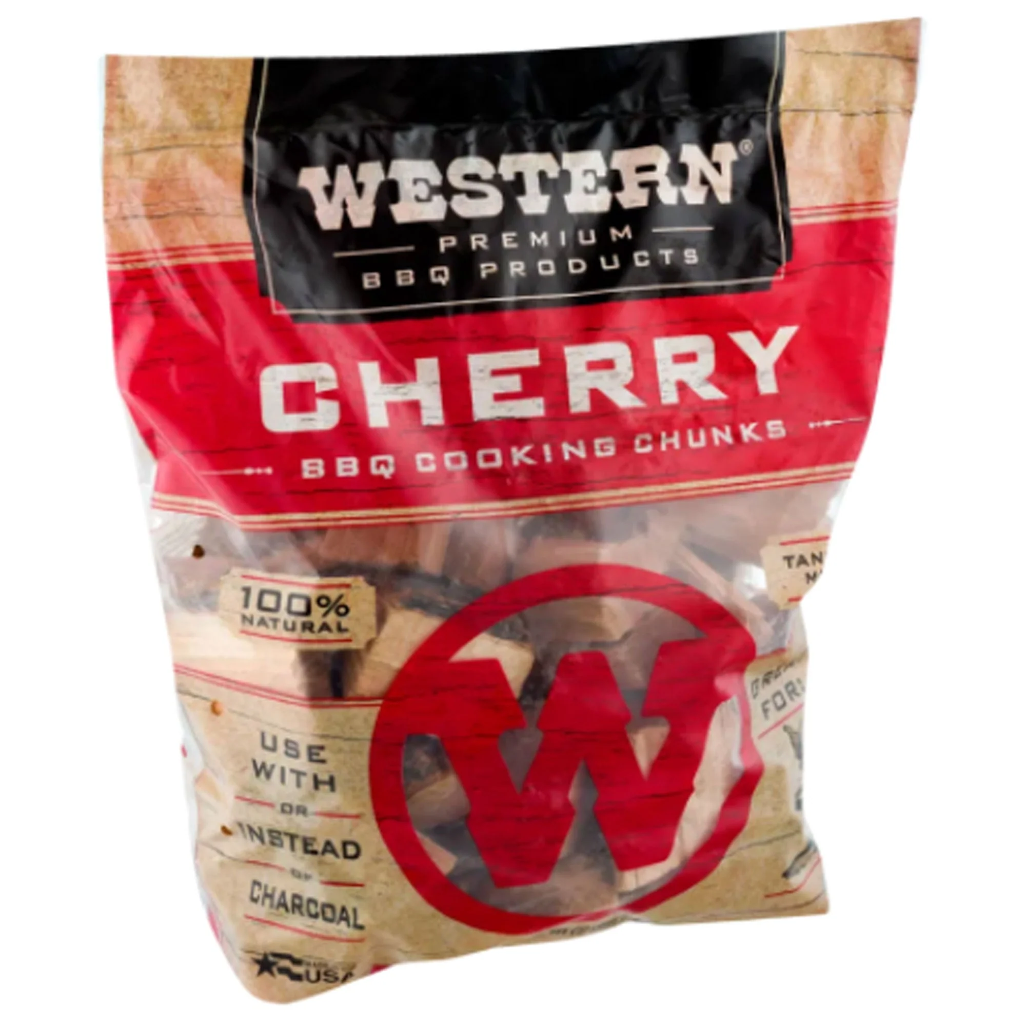 Western BBQ Smoking Barbecue Wood Grill Cooking Chunks, Cherry - Image 2