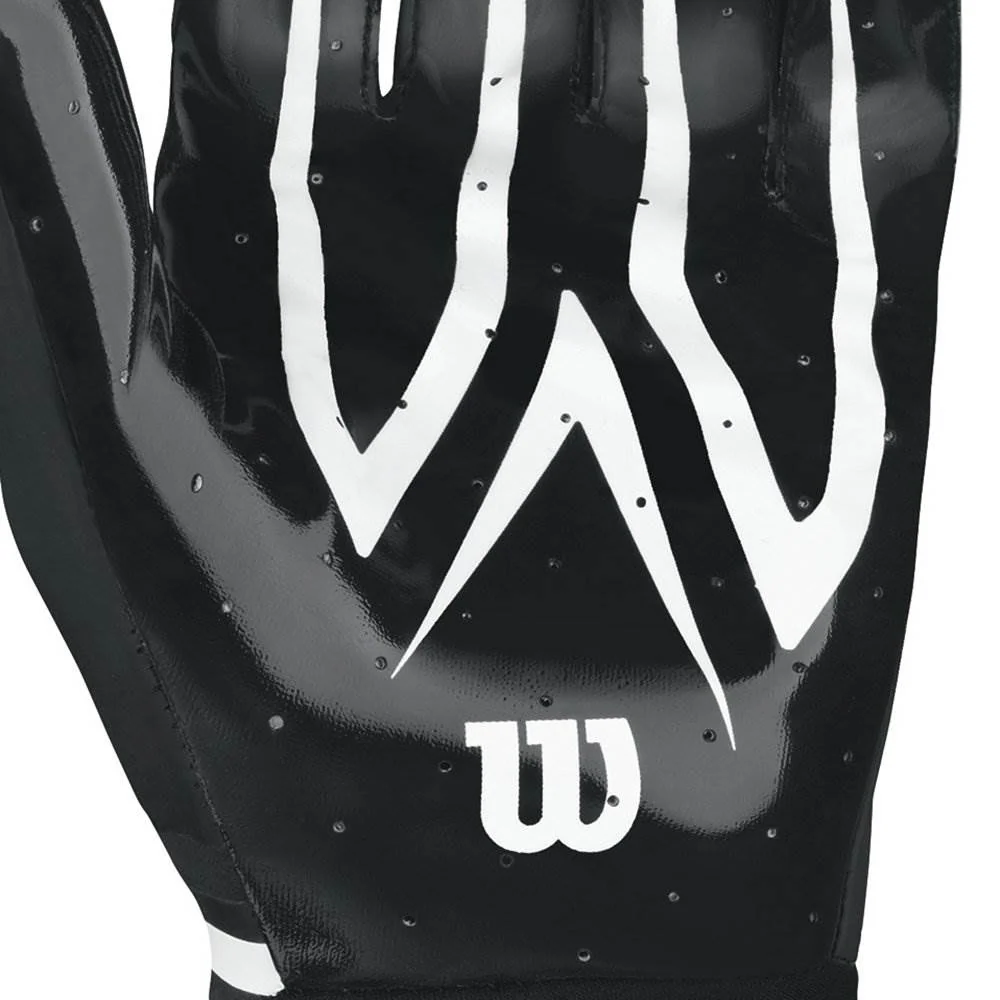 Wilson Black Adult MVP Clutch Skill Football Receiver Gloves, Small (6 Pack) - Image 6