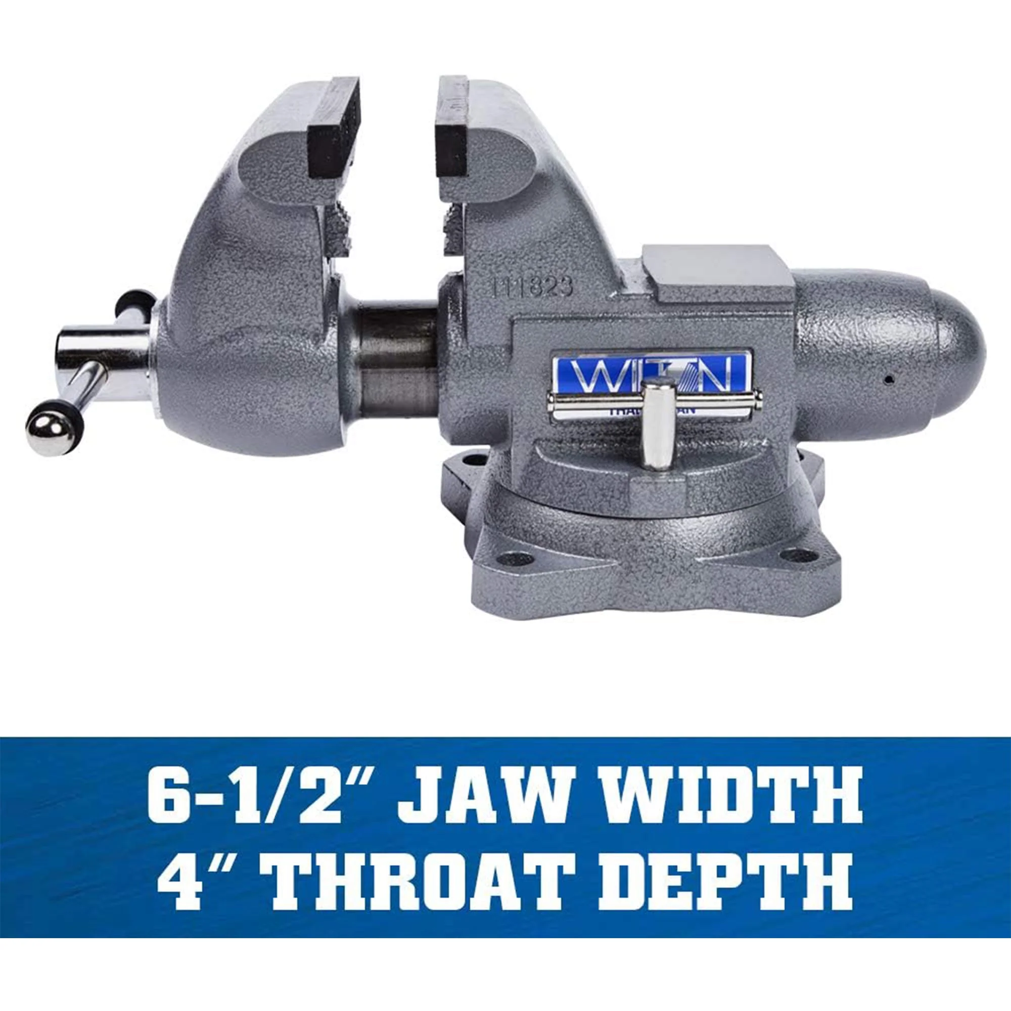Wilton Tradesman 1765 6.5 Inch Jaw Width Steel Swivel Base Anvil Work Bench Vise - Image 6