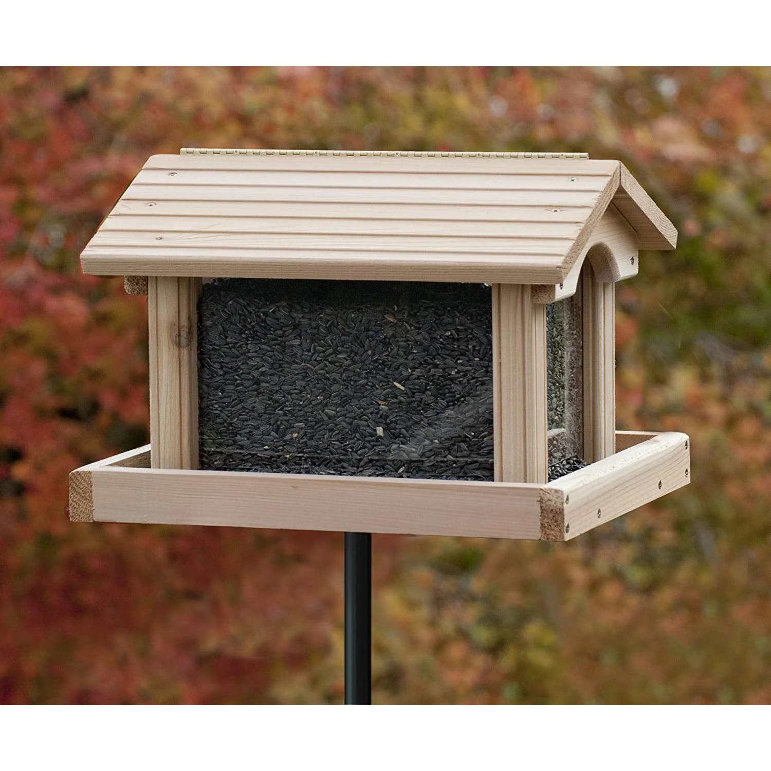 Woodlink PRO4 Premier Large Capacity Ranch Style Cedar Wood Bird Feeder (2 Pack) - Image 3
